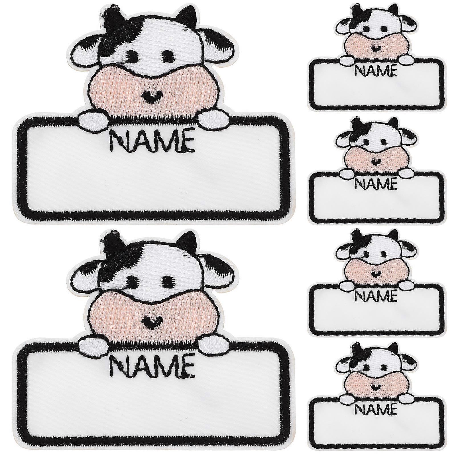 Clothes Iron On Name Tags Blank Washable Polyester Material Rectangle Shape School Bags Bedding 10Pcs