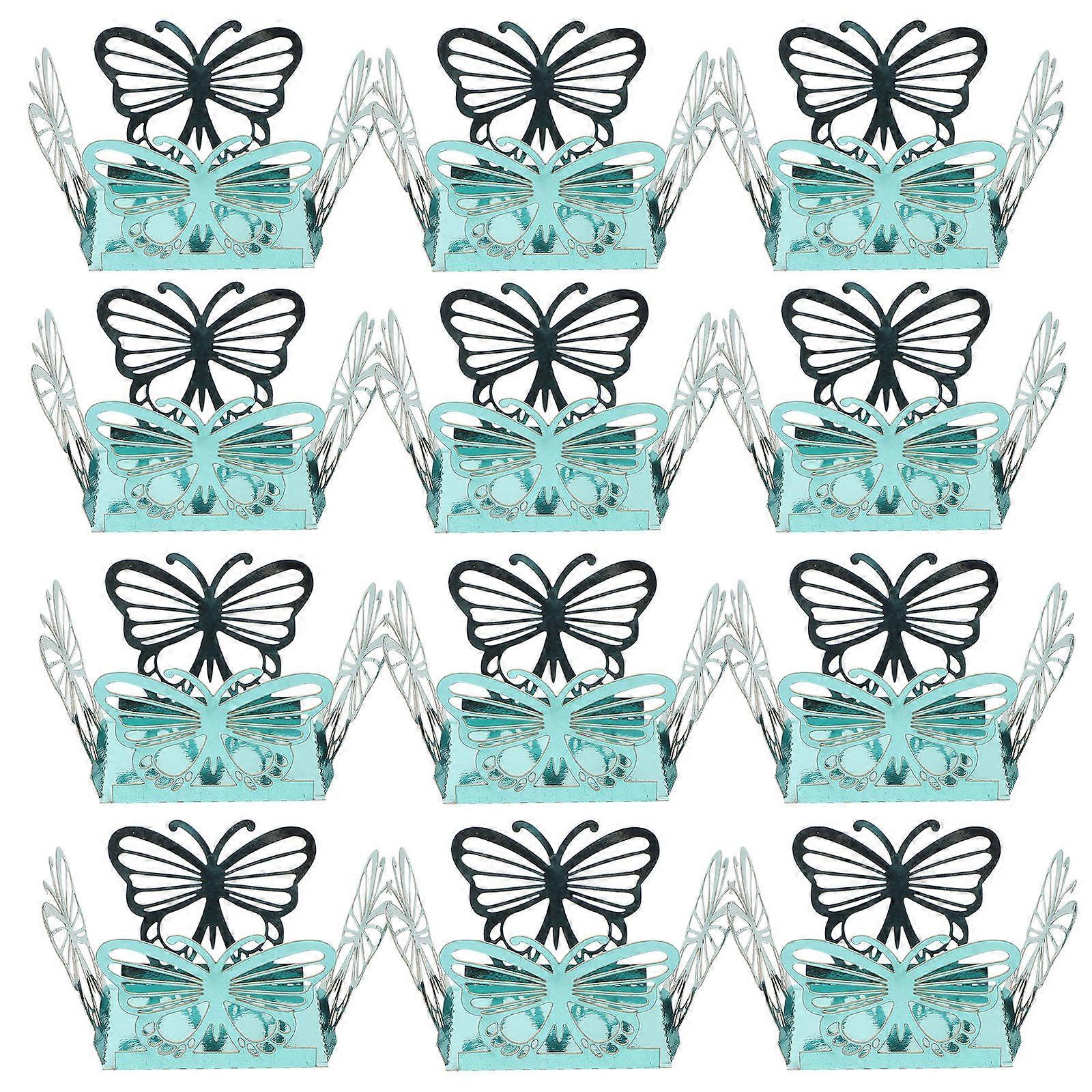 Candy Wrappers Paper Truffle Wrappers for 100Pcs with Hollow-Out Butterfly