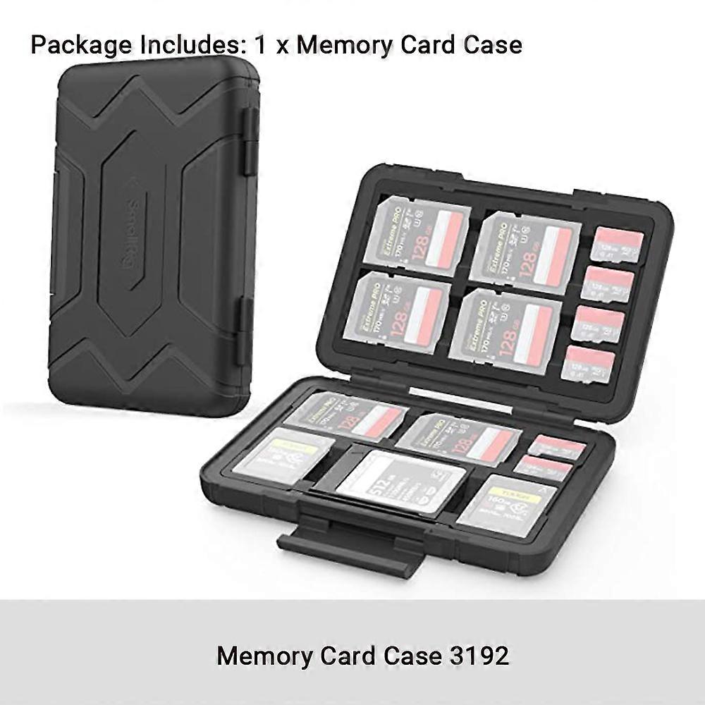SmallRig SD Card Holder Memory Card Case Water-Resistant for Micro SD Card Lightweight CFexpress Type A/B/XQD Card Holder 3192