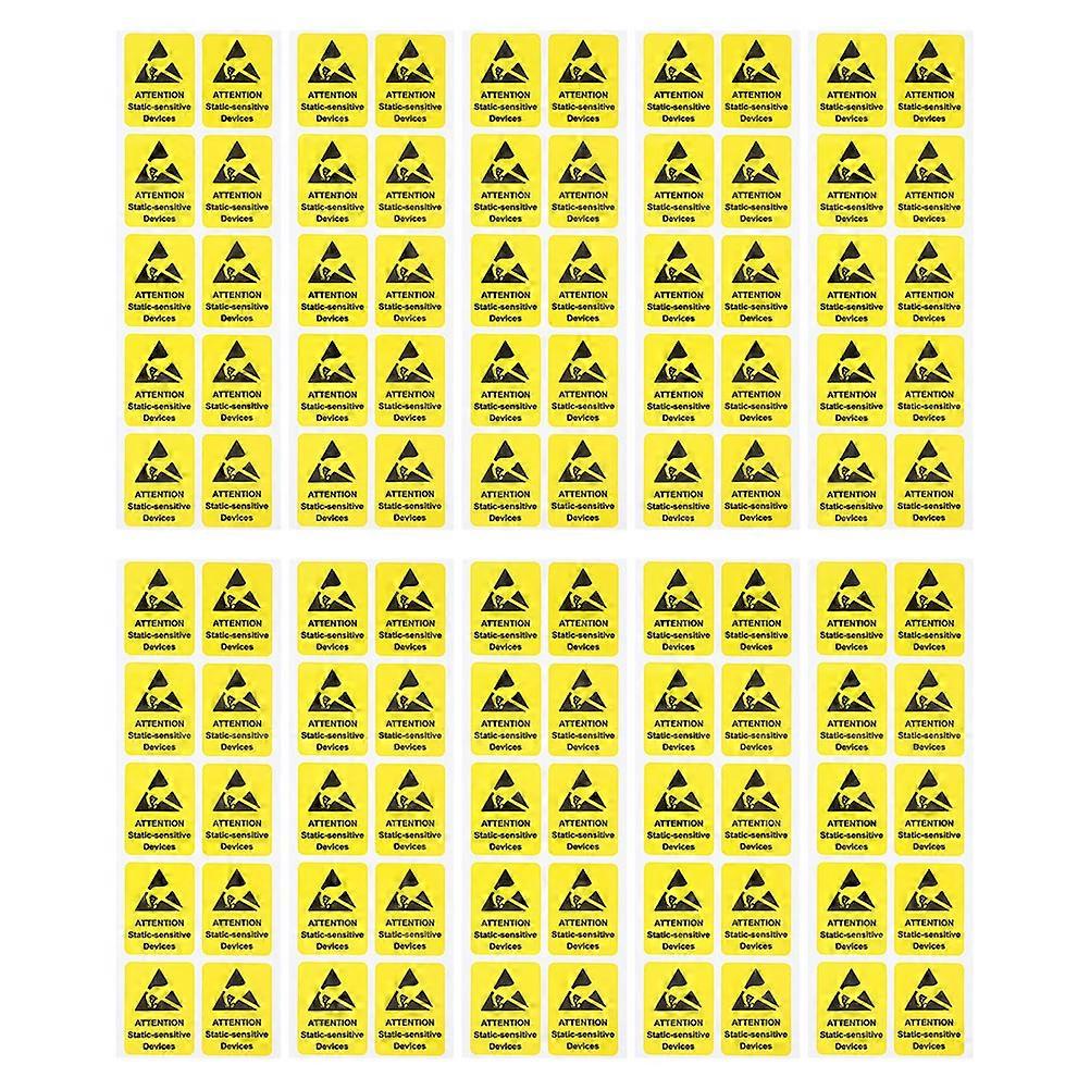 Anti Static Warning Stickers for Electrical Safety 200Pcs High Adhesive Labels