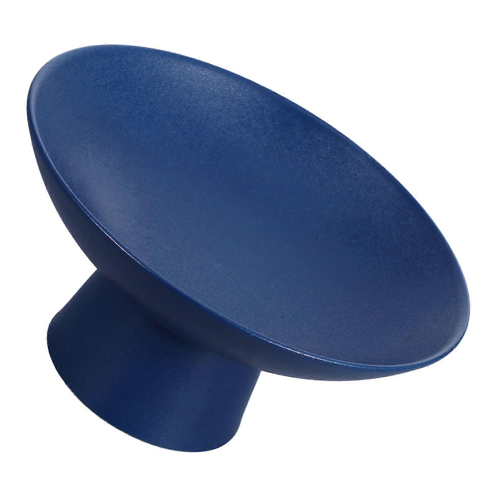 Navy Ceramic Fruit Bowl for Dessert Serving 2Pcs Footed Display Bowl