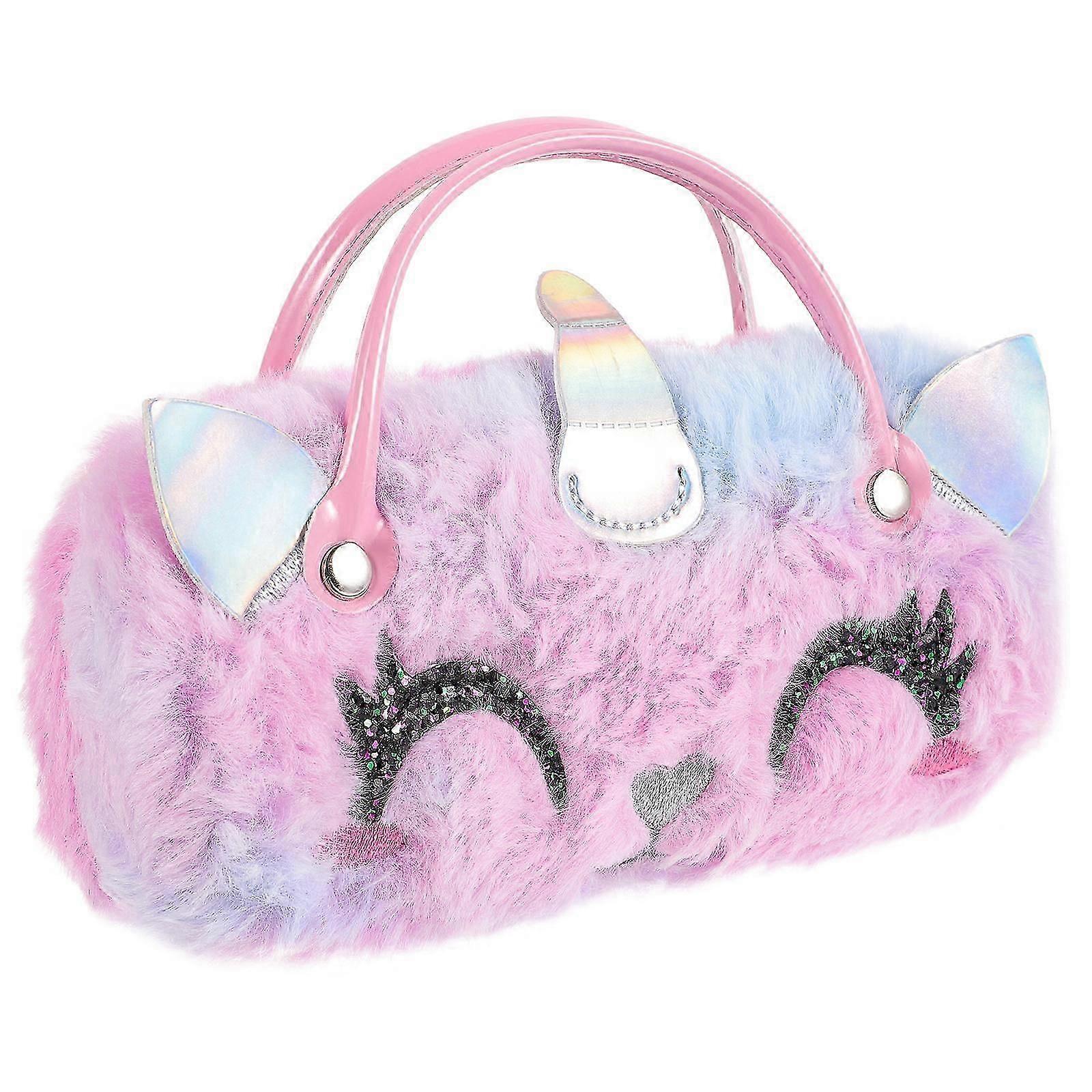 Travel Glasses Case Unicorn Glasses Case Plush Prevents Frame Damage 1Set