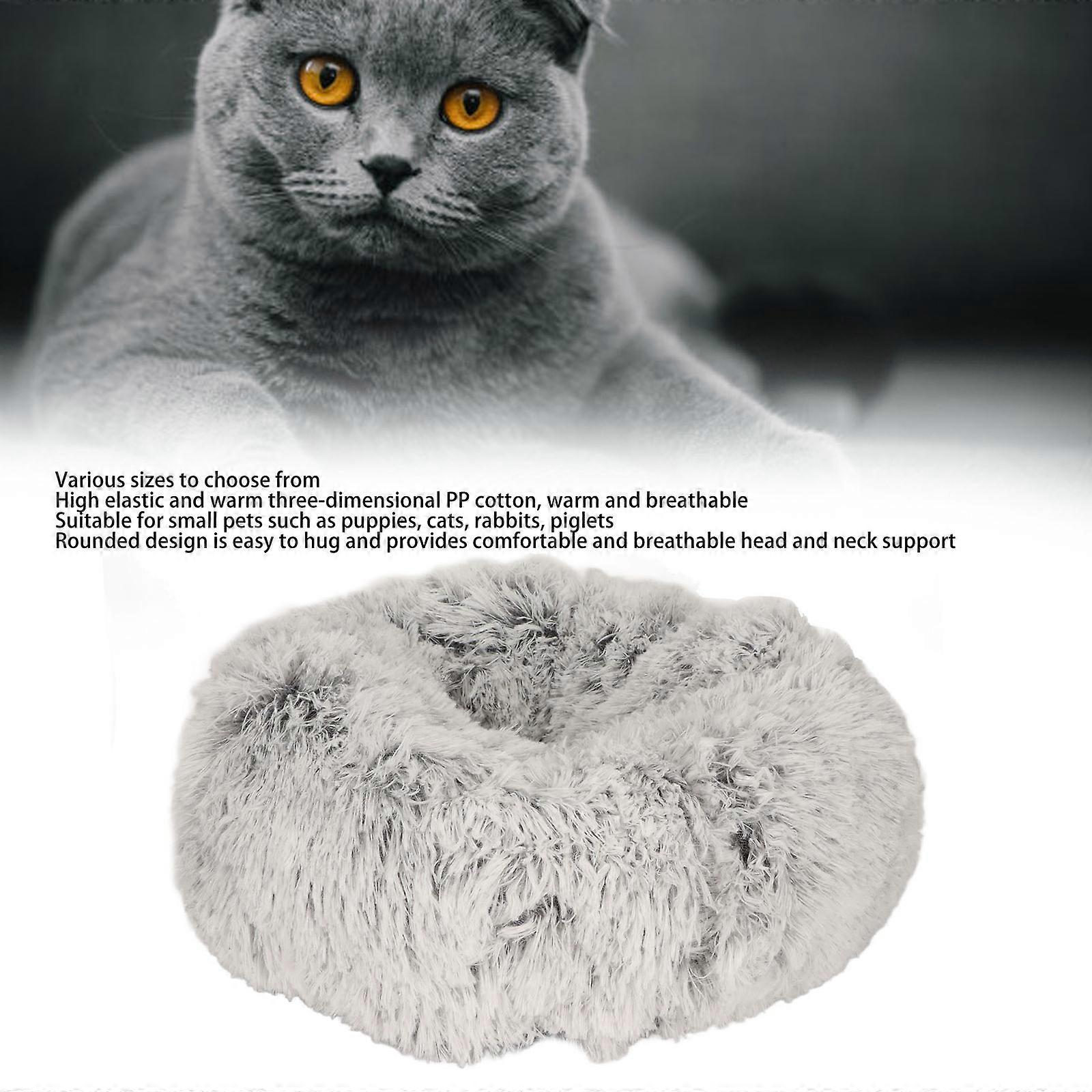 Cat Bed Keep Warm Breathable Self Warming Fluffy Plush Fluffy Pet Bed Round Bst