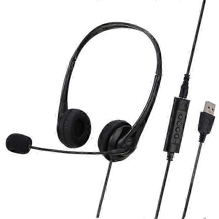 SOYTO SY490 Teaching Office Network Class Student Education Computer Headset, Style: Double Ear Black Separation USB Double Ear Black Separation USB