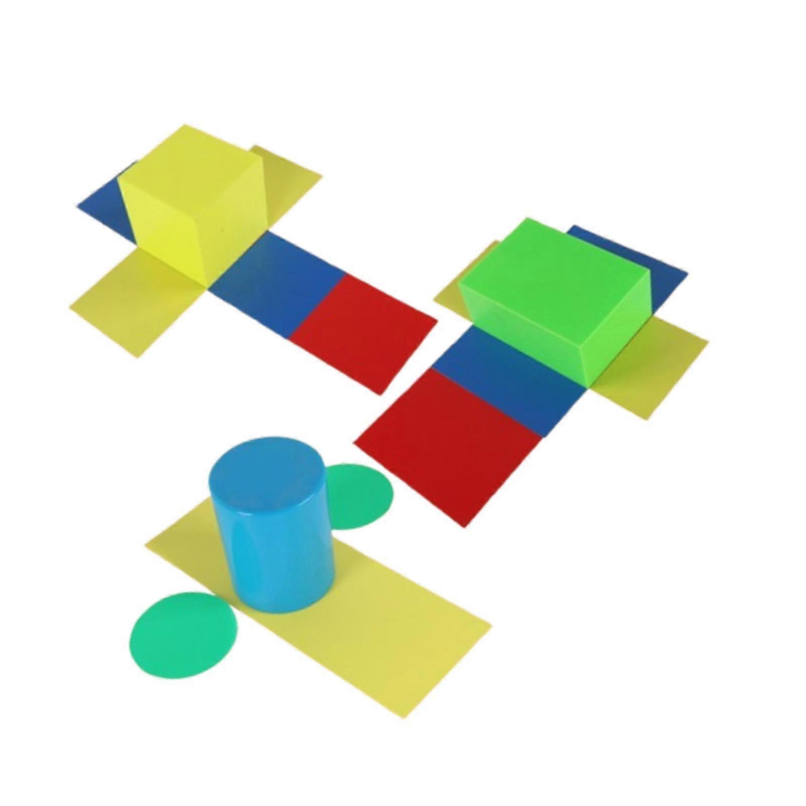 3Pcs 2D3D Geometric Solids Shape Sorter Sorting Toy for Home Children School