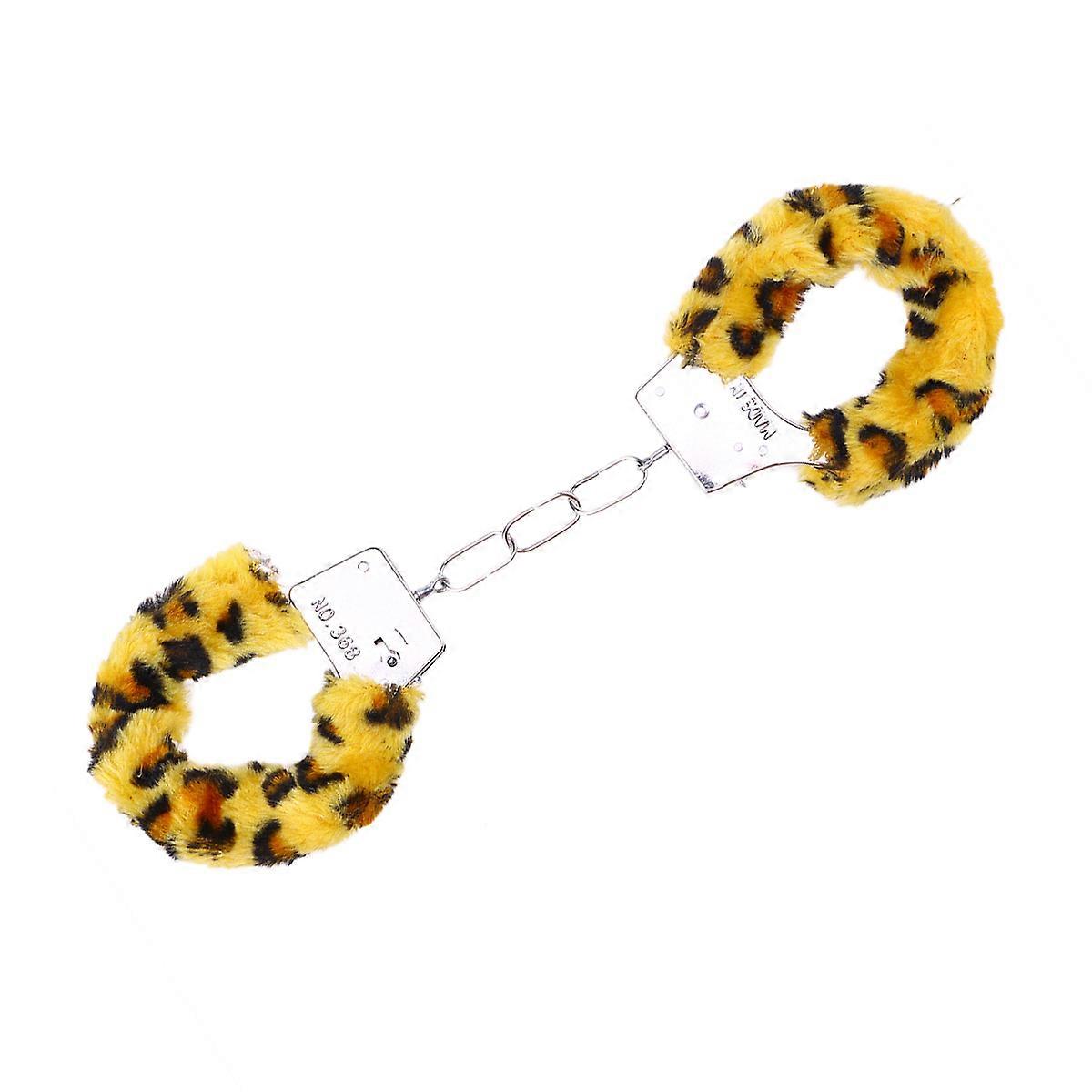 Leopard Plush Handcuffs Hairy Handcuffs for Game Use