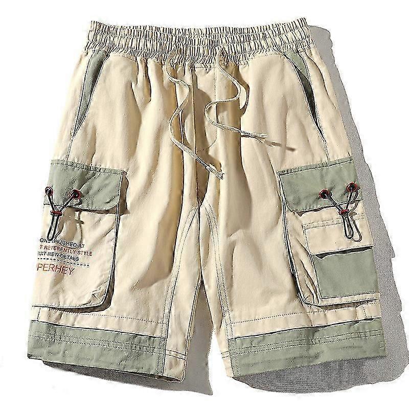 2023 Summer Cotton Cargo Shorts with Pockets and Ribbons