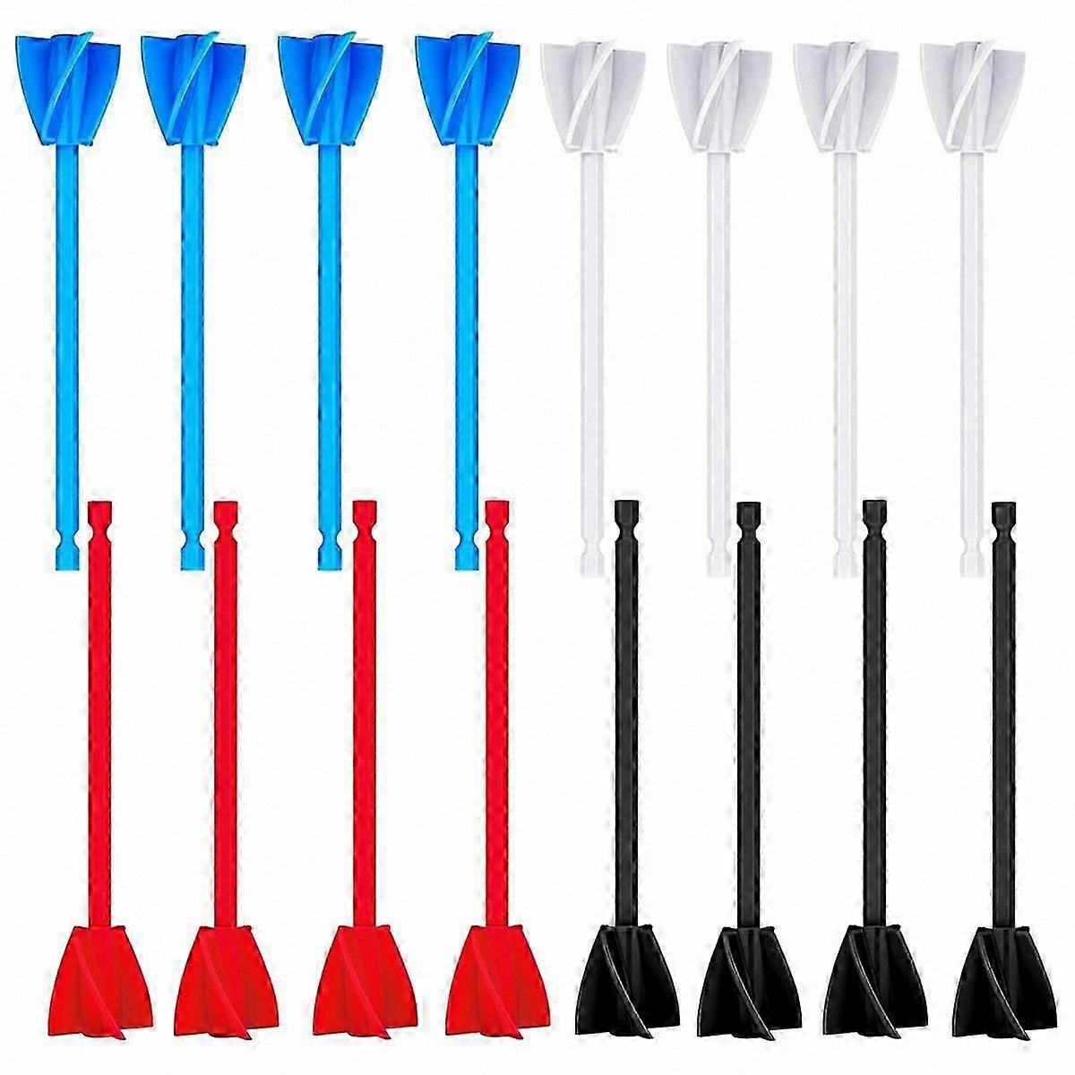 16-Pack Resin Mixing Paddles, Durable Plastic Paint Stirrer Drill Attachments, Helical Design for Efficient Mixing