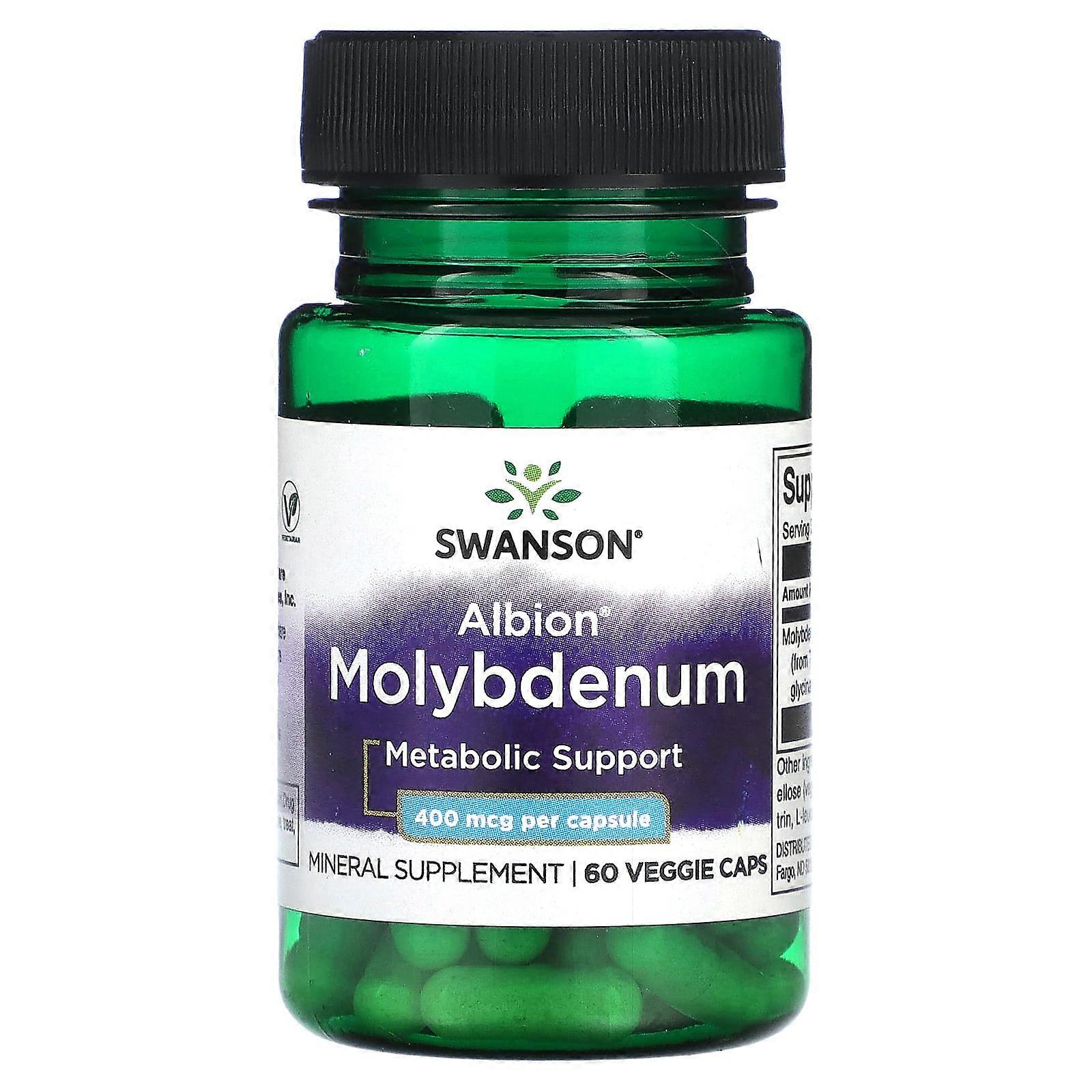 Albion Molybdenum, 400 mcg, 60 Veggie Caps