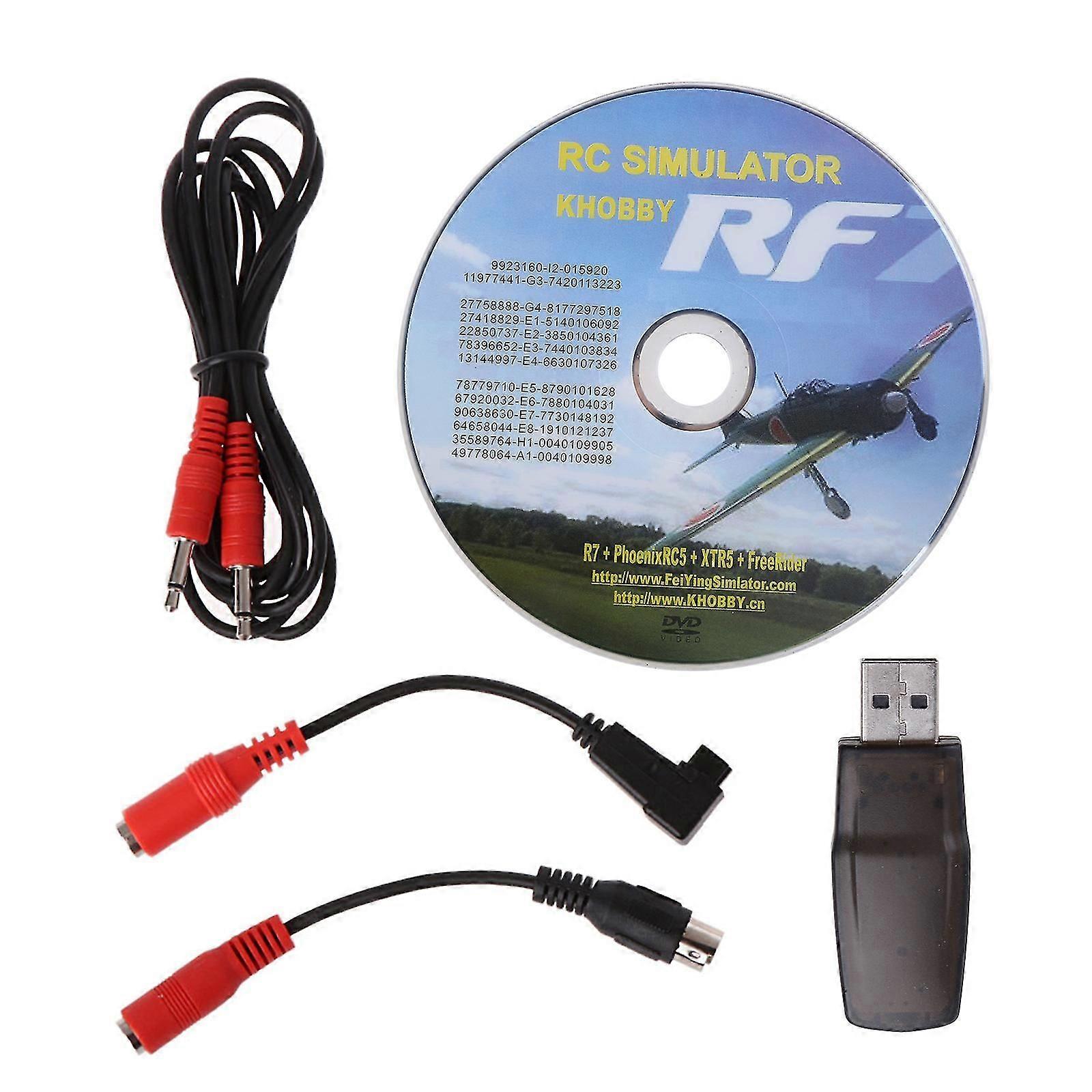 Rc Flight Simulator Usb Dongle Analogique Câble Pour G7 Phoenix 5.0 Aerofly Pour Xtr Vrc Fpv Racing X-plane Télécommande