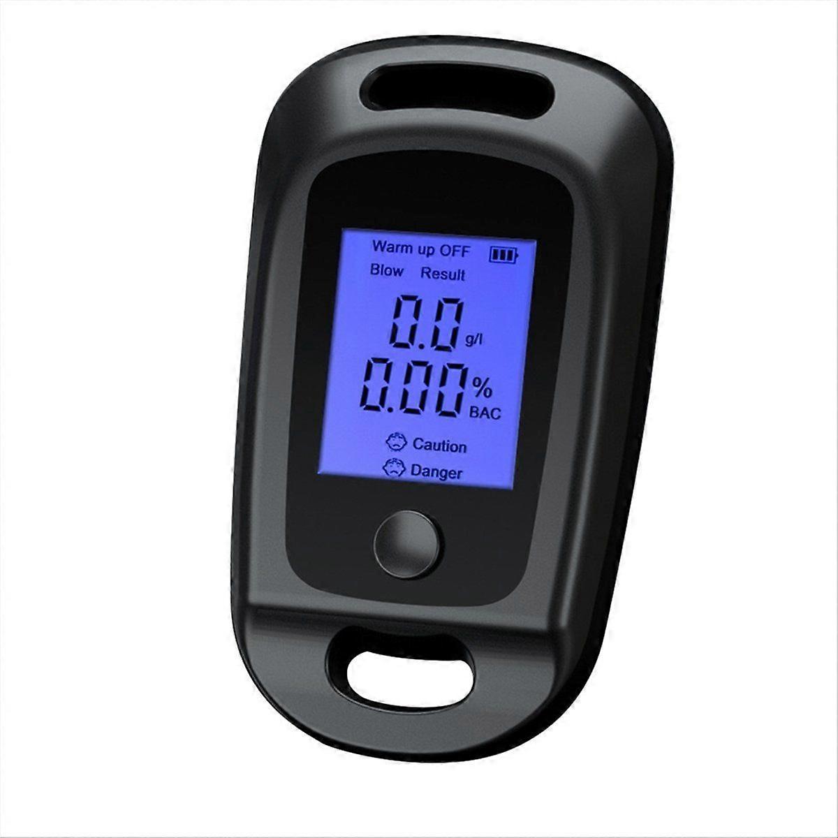 Digital Alcohol Tester Professional Alcohol Detection Breathalyzer LCD Display Drunk Driving Tester Alcotester Black