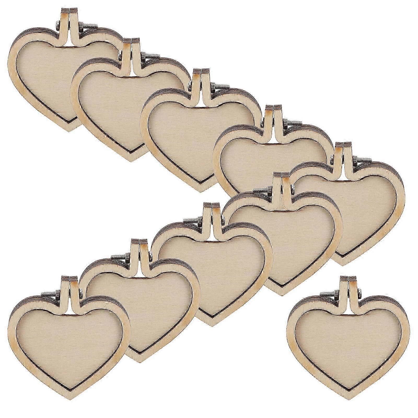 It sounds like you're referring to a product listing or description for **10pcs Mini Embroidery Hoops (Heart Shaped)**  a set of small, heart shaped