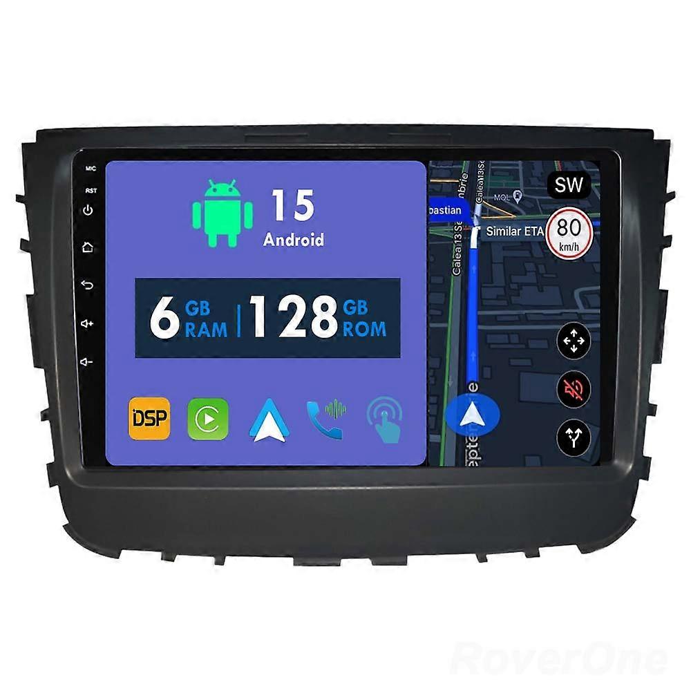 Car Radio 6G+128G CarPlay GPS Navigation Head Unit for Ssangyong Rexton 2019 Android Auto Bluetooth Stereo Touch Screen