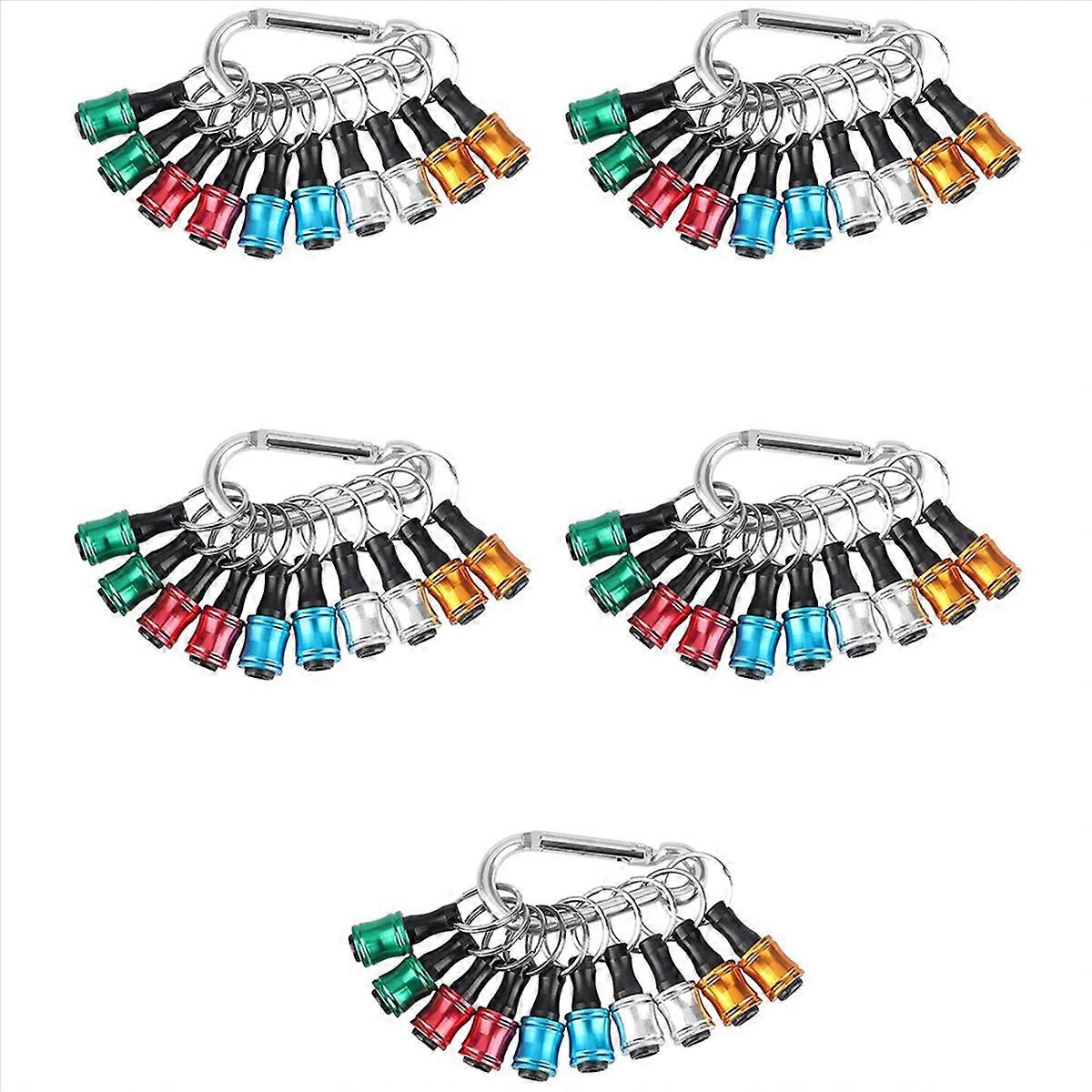 10PCS 1/4Inch Hex Shank Screwdriver Bits Extension Bar Keychain Screw