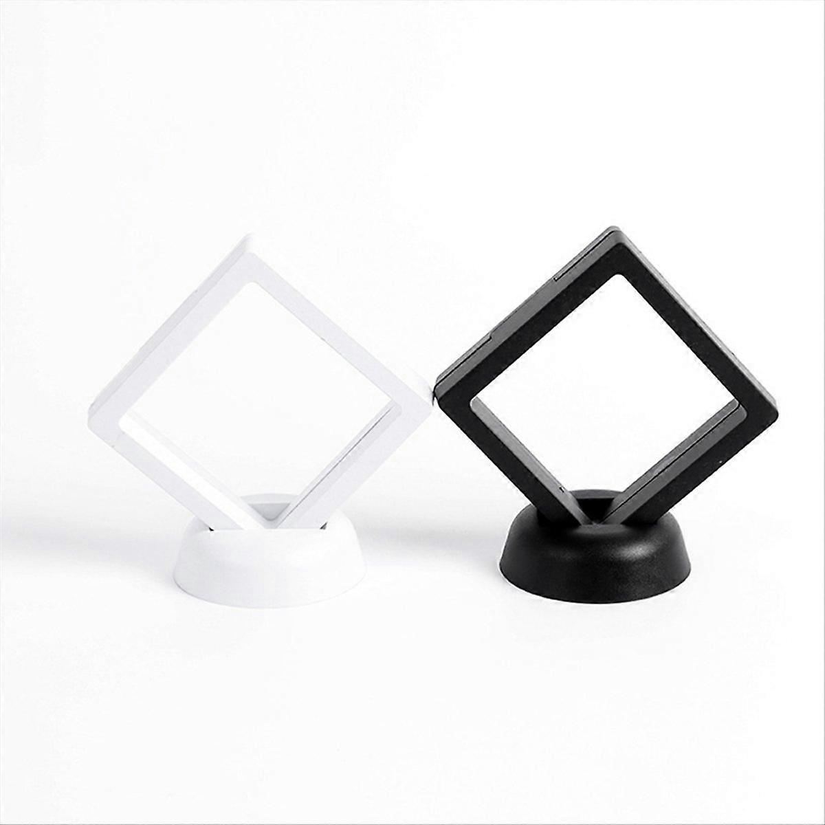 30Pcs 3D Floating Coin Display Frame Stand Storage Boxes B