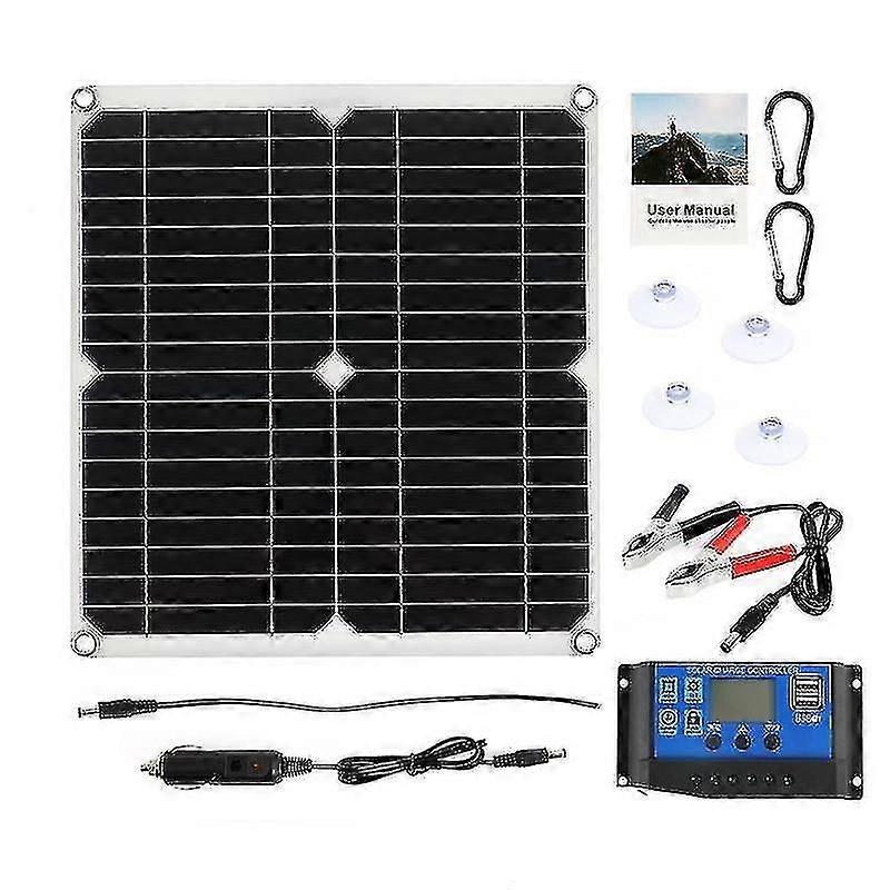 100w Solar Panel Kit Complete 12v Usb With 10/20/30a Controller Solar