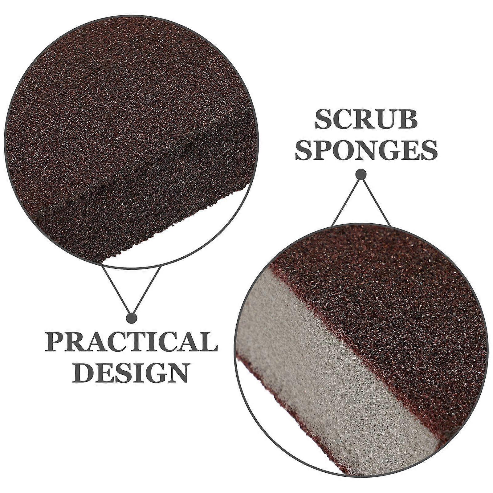 5pcs Dish Sponge Multi-function Wok Sponge Kitchen Dish Sponge Household Scrub Sponge