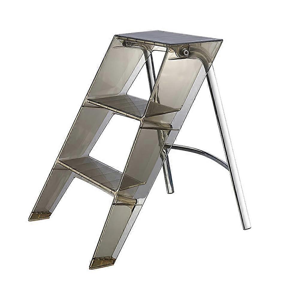 Acrylic Step Stools 3Step Folding Ladder Chair for Adults Portable Bedside Bathtub Stool Flower Stand and Photo Props