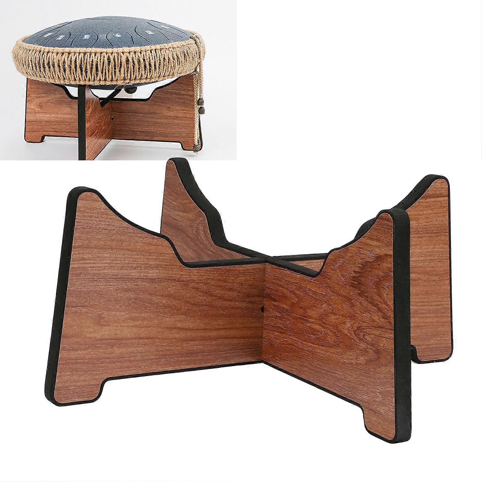Ethereal Drum Bracket Stable Support Exquisite Wooden Tongue Drum Stand for Display