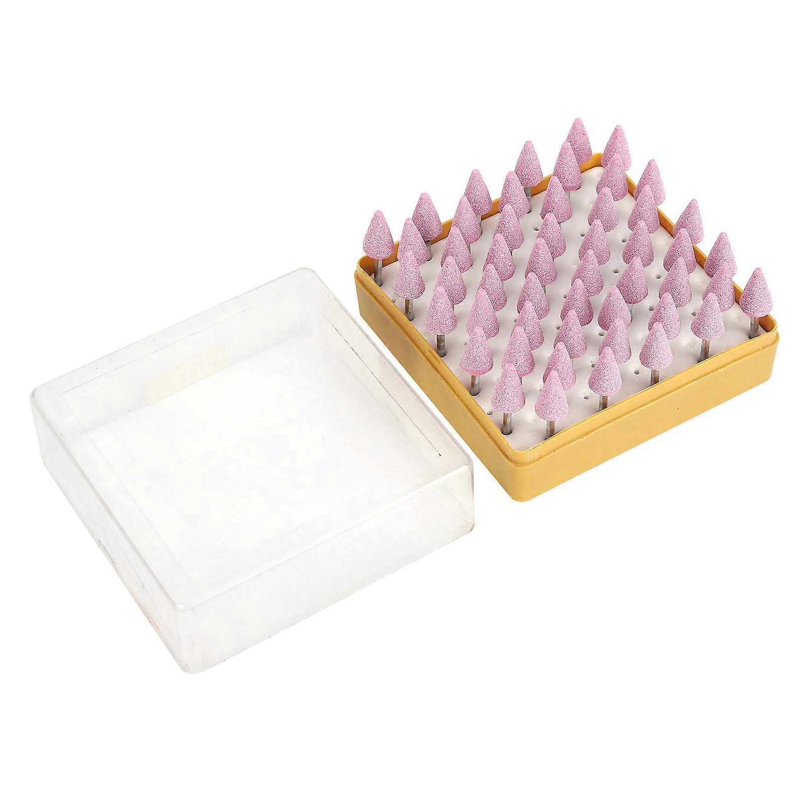 50 Pcs Grinding Bits Ceramic Triangular Cone Aluminum Oxide Grinding Wheel Grinding Head Rotary Tool Accessories