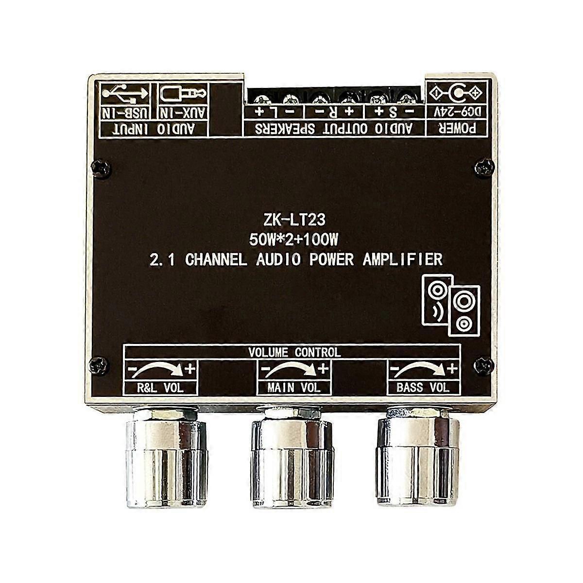 -lt23 5.1bluetooth Power Amplifier Board 50w 2.1channel Amplifier Board With Short Circuit Protecti