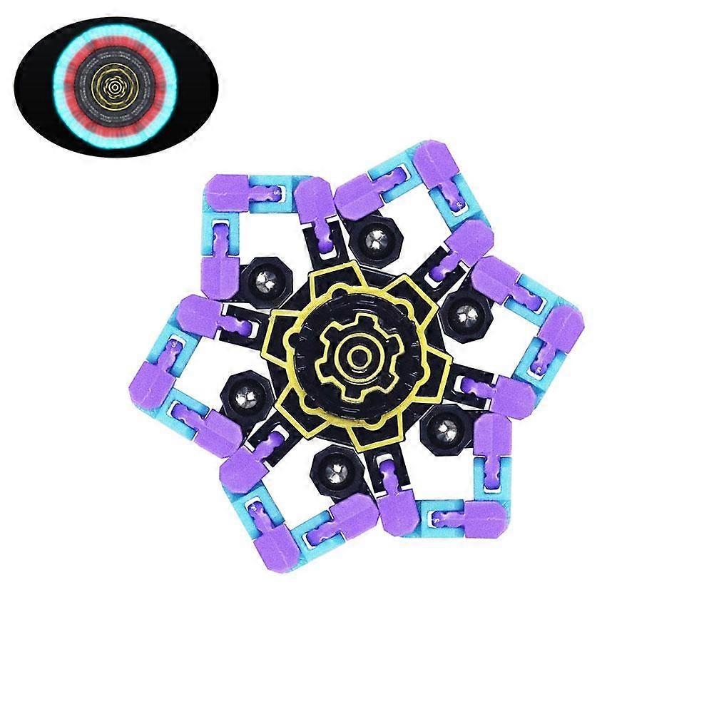 Glow In The Dark Fidget Spinner Low Friction Bearings Long Smooth Spin Decompression Chain Hand Eye Coordination Stress Relief Toy