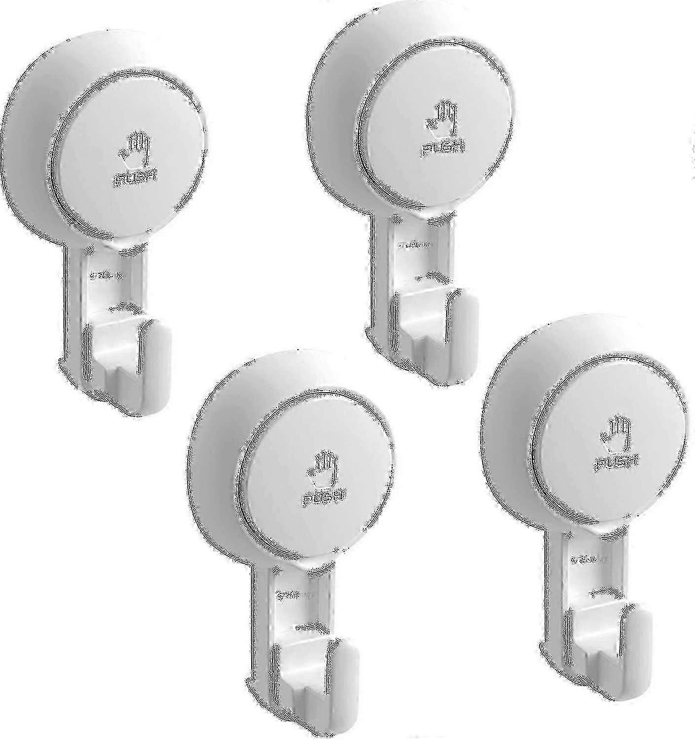 Suction Cup Hooks Suction Cup Hooks No Drilling Required - 4 Pieces Suction Cup Hooks Super Strong M