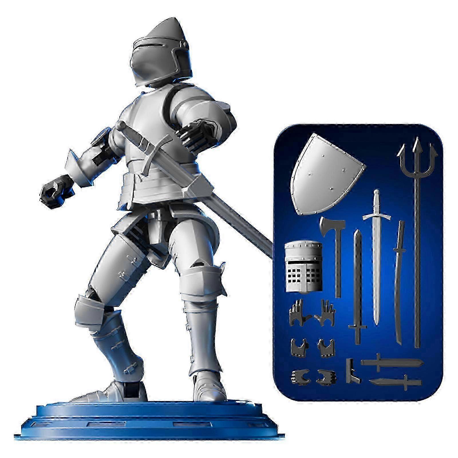 Dummy 13 Robot Action Figure in Armor, T13 Fifth Generation Medieval Knight with Weapons and Shields, Full Body Activity Robot, Magnetic Gam