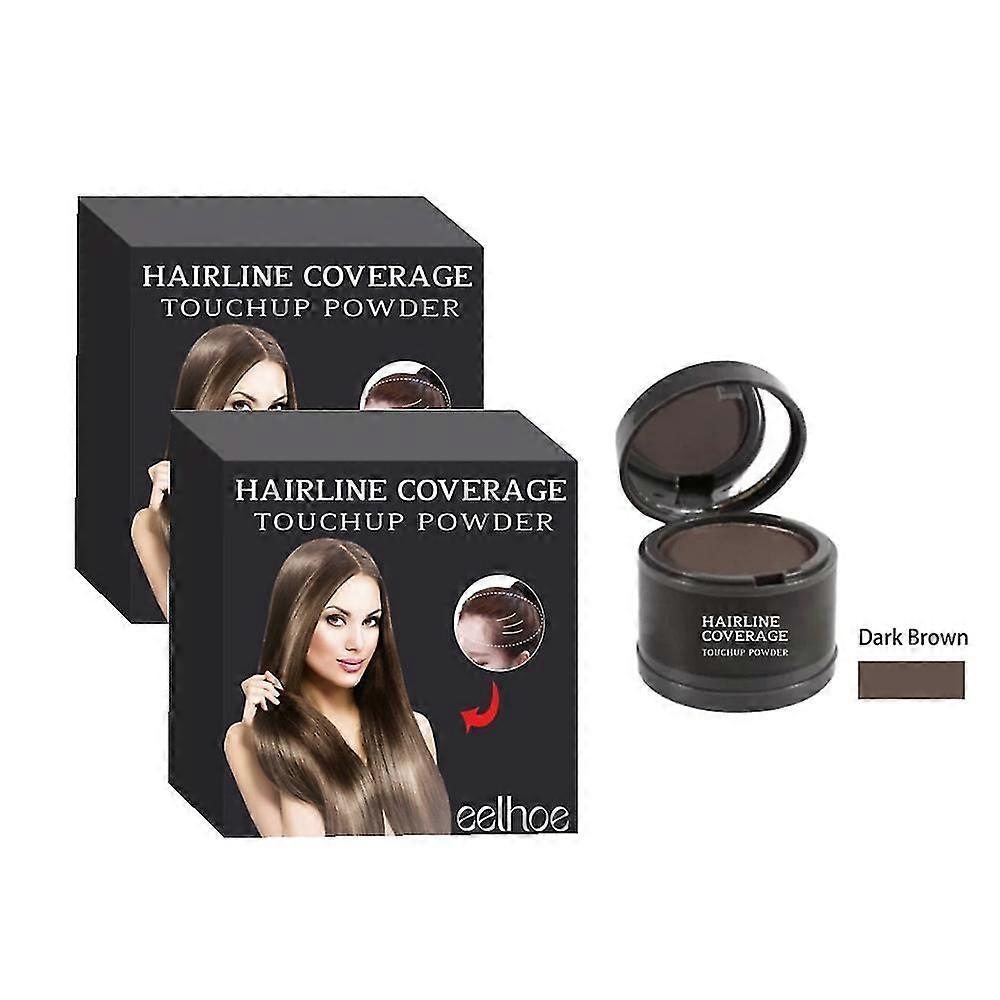 2pcs Hairline Powder Hair Colour Edge Control Coverage  Brown Hair Shadow Root Up Coverage
