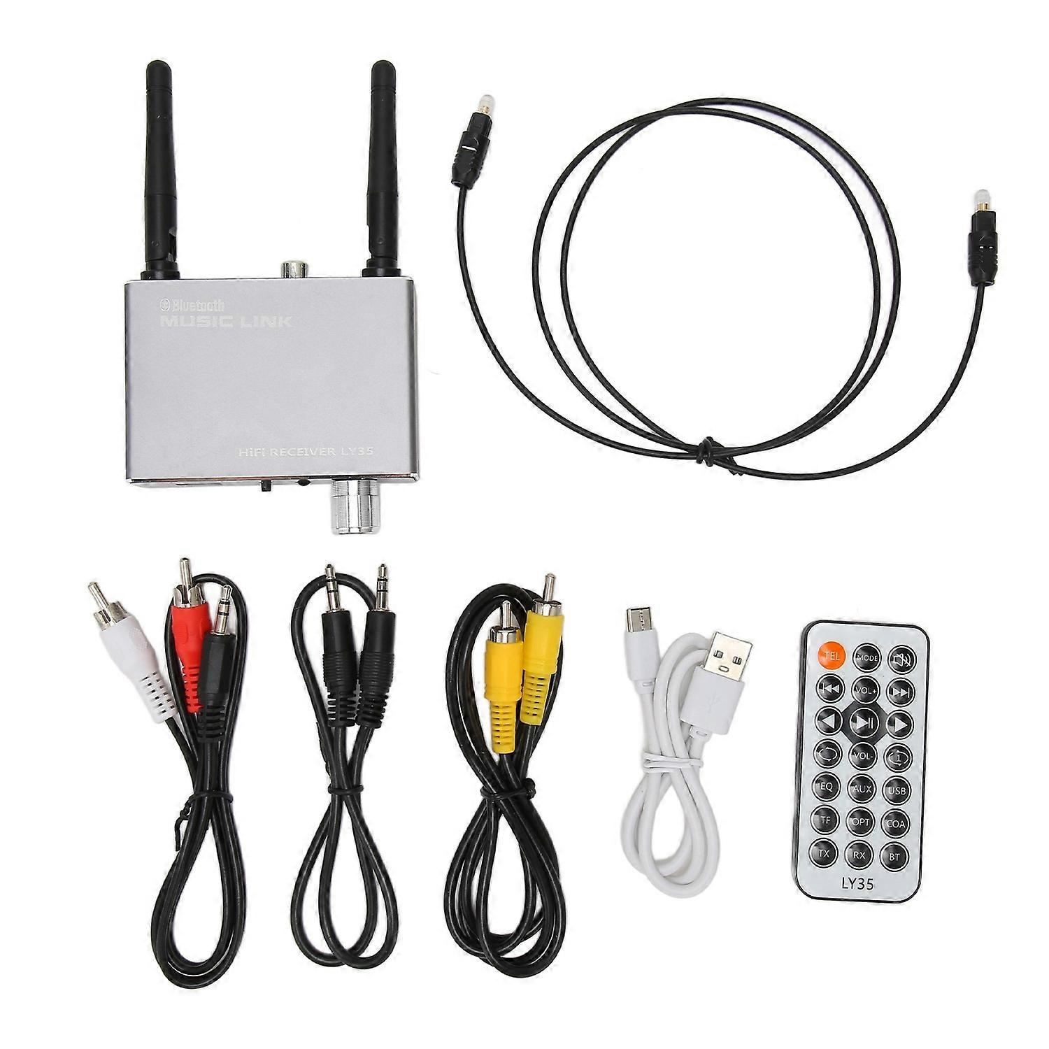 Digital to Analog Sound Converter Bluetooth 5.3 Receiver Optical 3.5mm Coaxial USB Memory Card AUX S