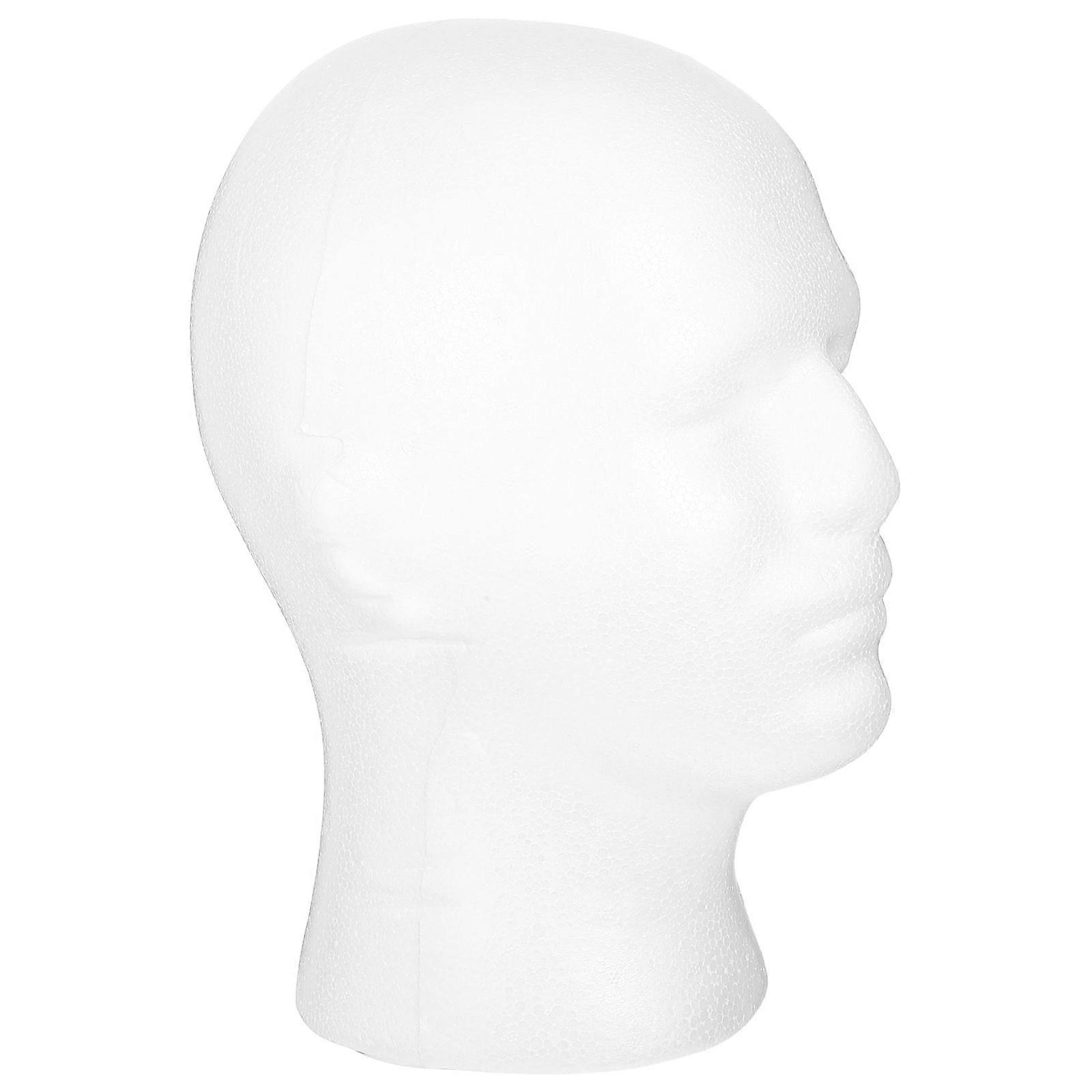 Mannequin Men Head Model Wig Display Model Hat Head for Shop Display White