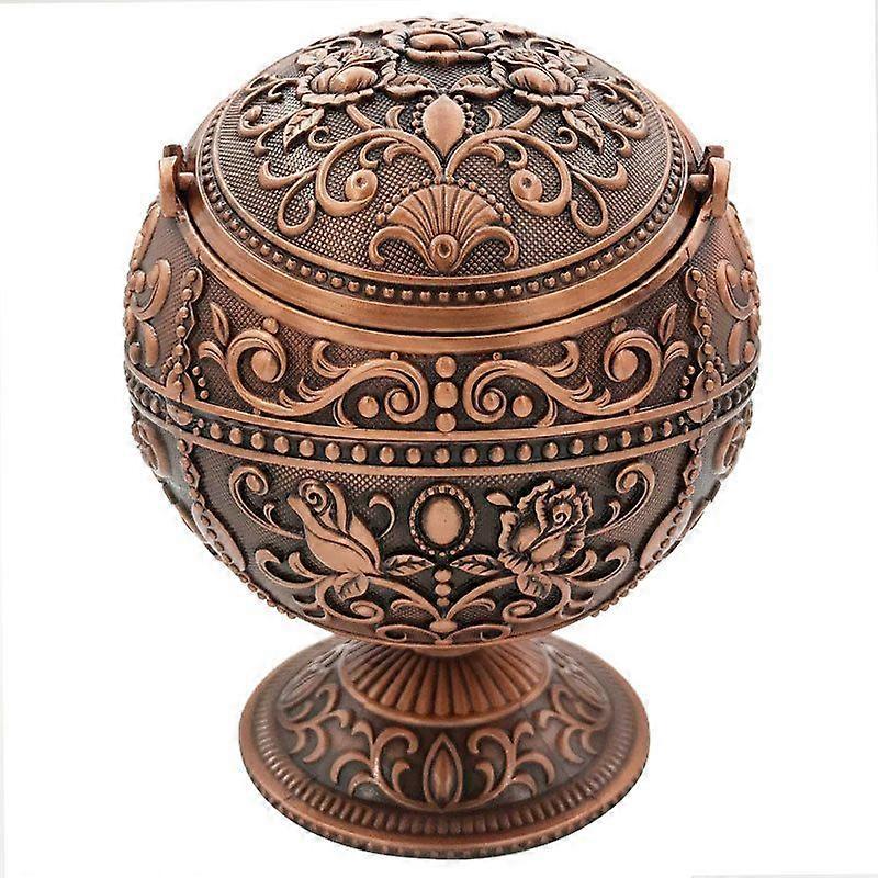 Windproof Retro Ashtray With Lid1 Piececopper color