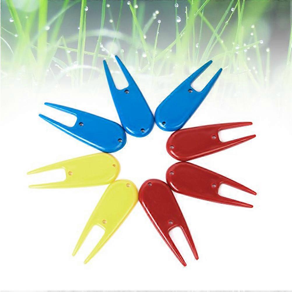 Golfer Divot Tool for Golf Use 8Pcs Plastic Accessory with Ball Marker