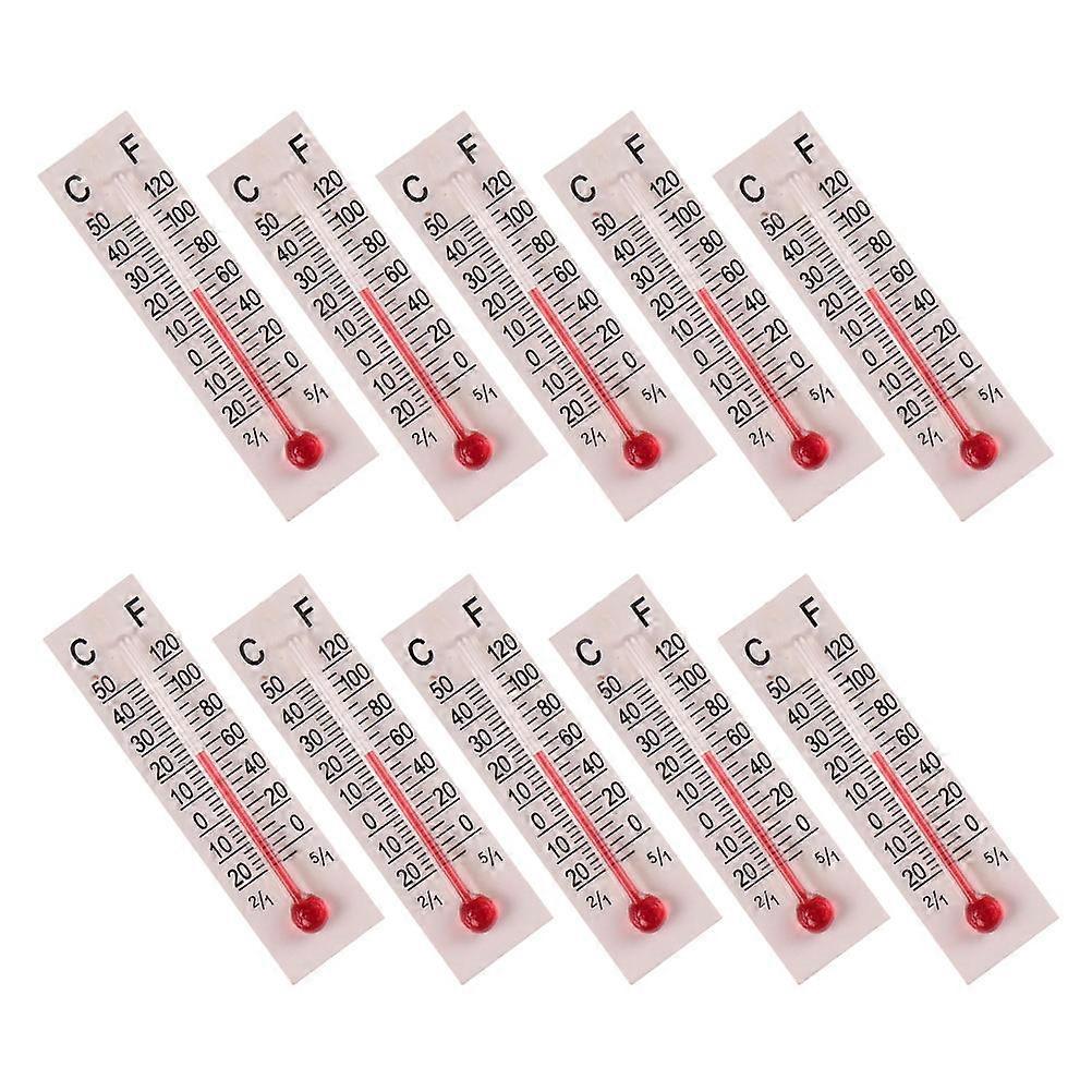 White Dollhouse Thermometer Models Analog Thermometer for 10Pcs Miniatures