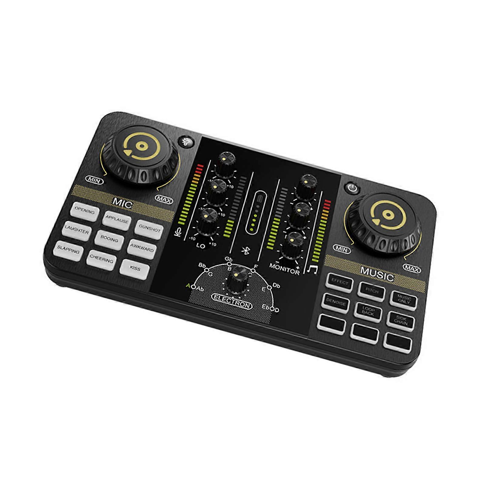 Expert Sound Combiner For Digital Recording Broadcasts Offering Live Consequences Control And Permanent ABS Housing  Black