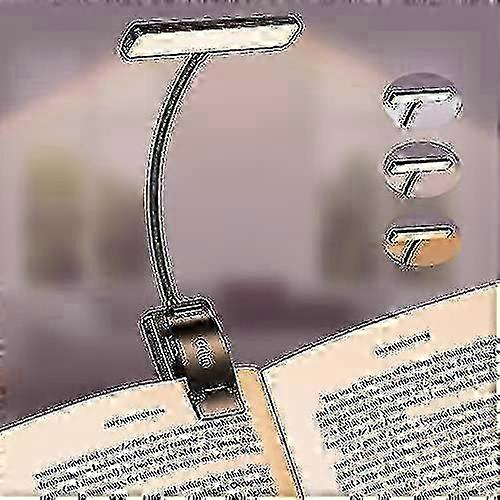 Gritin 19 LED Rechargeable Book Light, 3 Color Modes, 80H Runtime, Eye-Caring