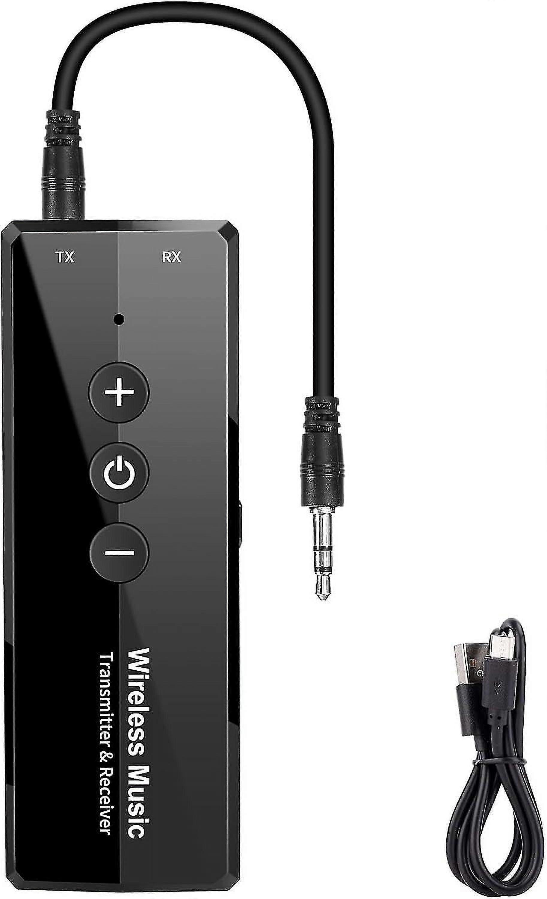 Bluetooth 5.0 Transmitter 3-in-1, Portable Wireless Adapter, Rechargeable for TV, Audio Receiver for Car Stereo