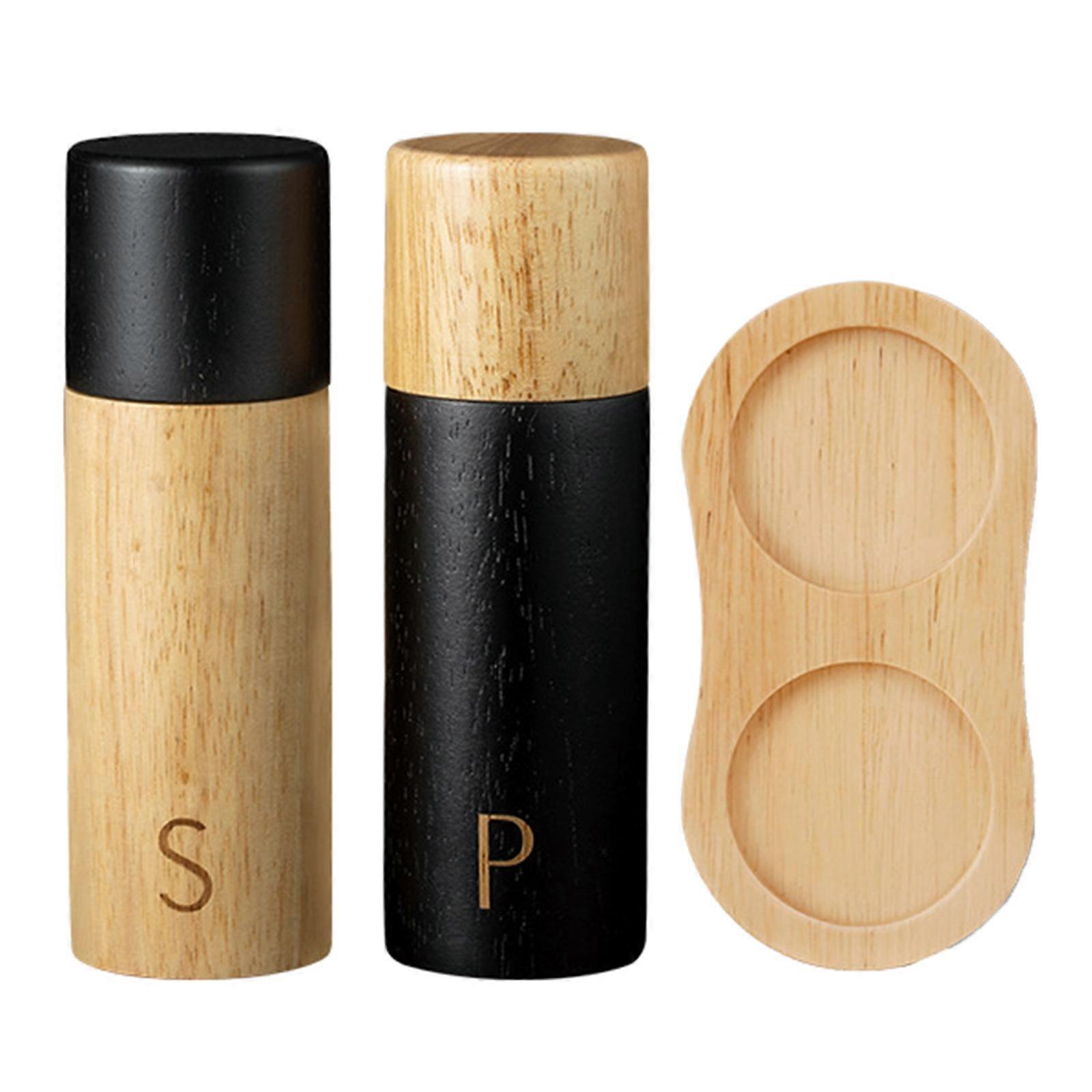 Wood Salt and Spices Mill Easy to Use Wood Mill Customizable Seasoning Mill with Strong Adjustable Grinder Multicolor