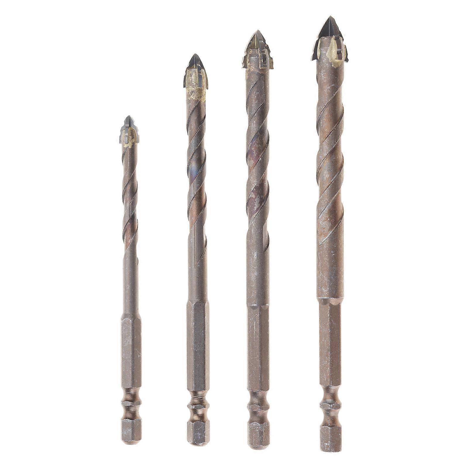 Four Edge Saw Tooth Eccentric Drill Bit Serrated Eccentric Drill Bit Set Multifunction Drill Bit Set High Hardness Multicolor