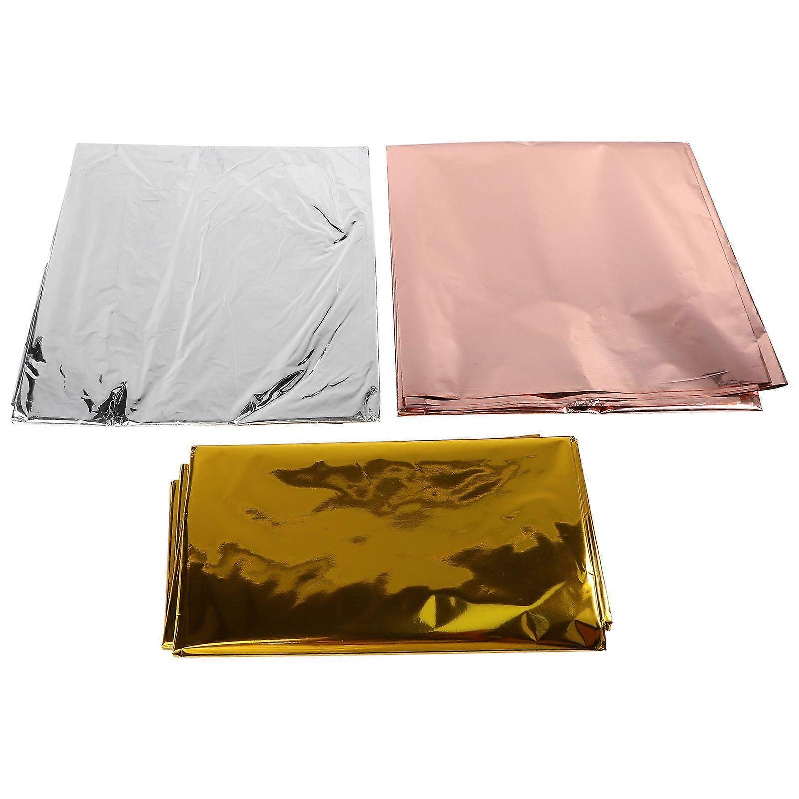 3pcs Glossy Tablecloths Decorative Tablecloths Party Dining Table Ornaments