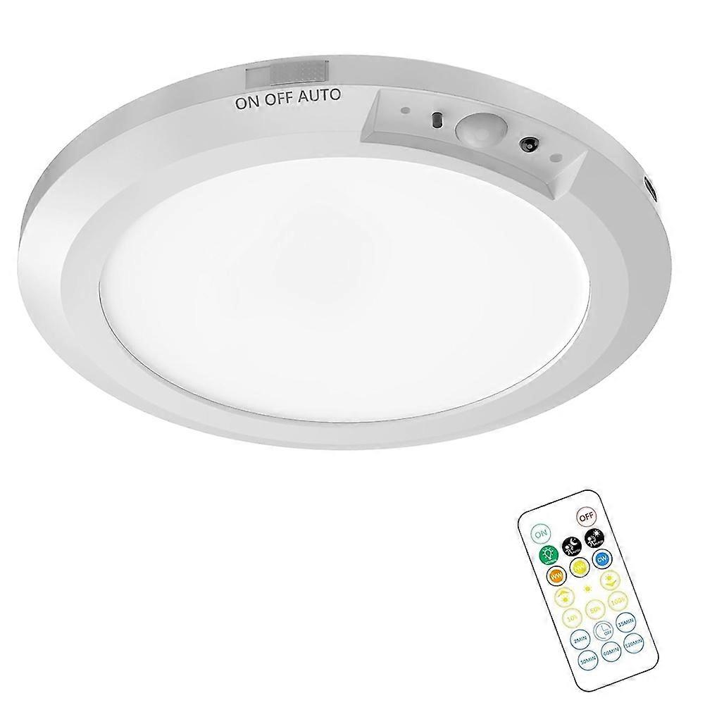 Ceiling Light, Rechargeable Motion Sensor Lights Indoor, Magnetic Ceiling Lamp with 3 Dimmable Color Remote Control