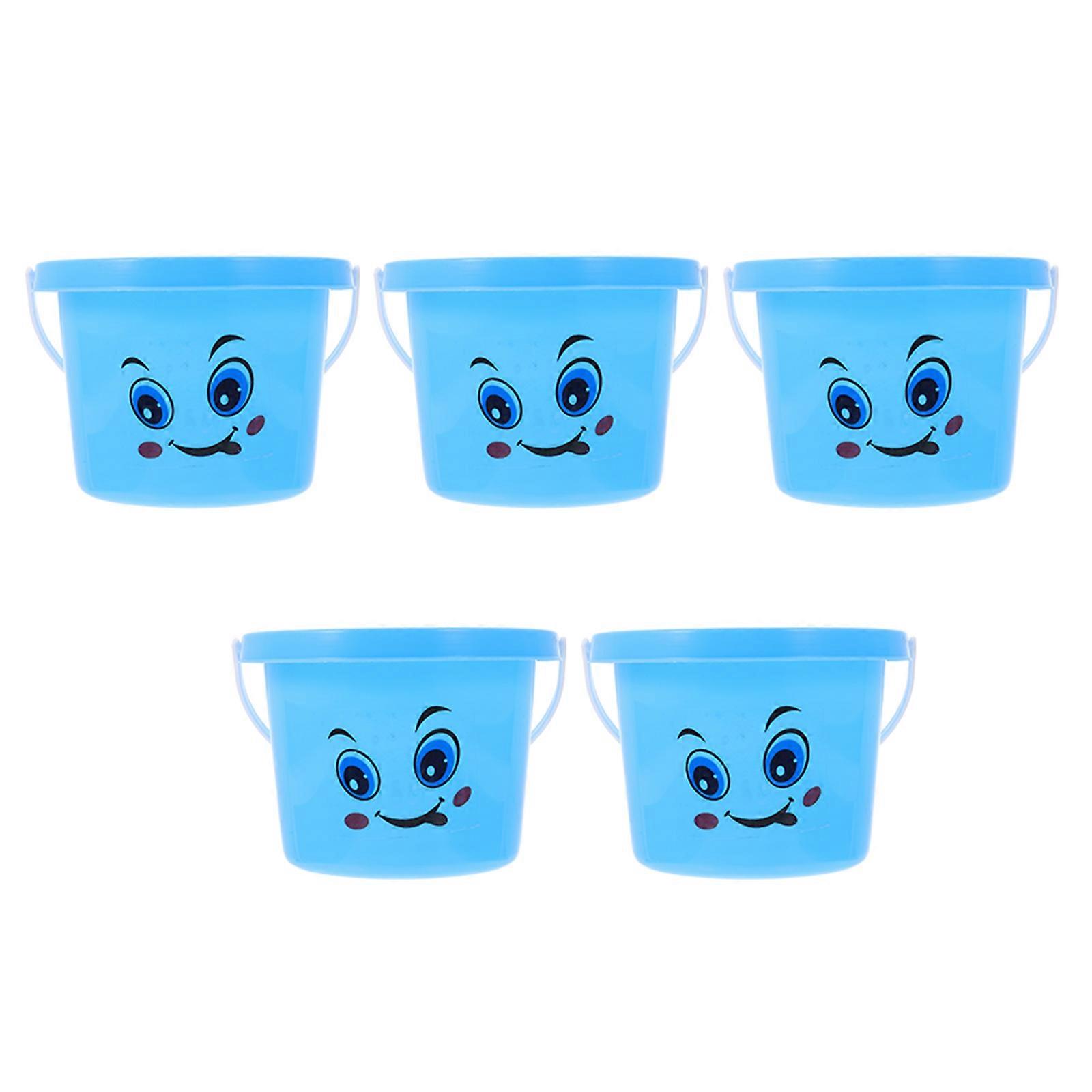 Water Bucket Playthings PP Sand Holders for Storage Use 5Pcs Pack