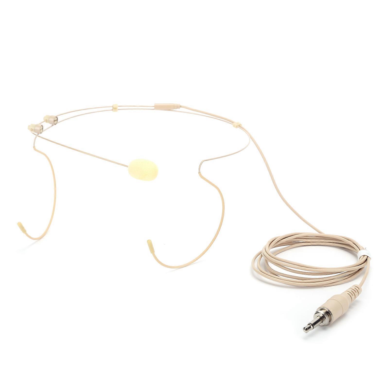 Earhook Microphone 3.5mm Male Screw Lock Double Earhook Microphone for BodyPack Transmitter