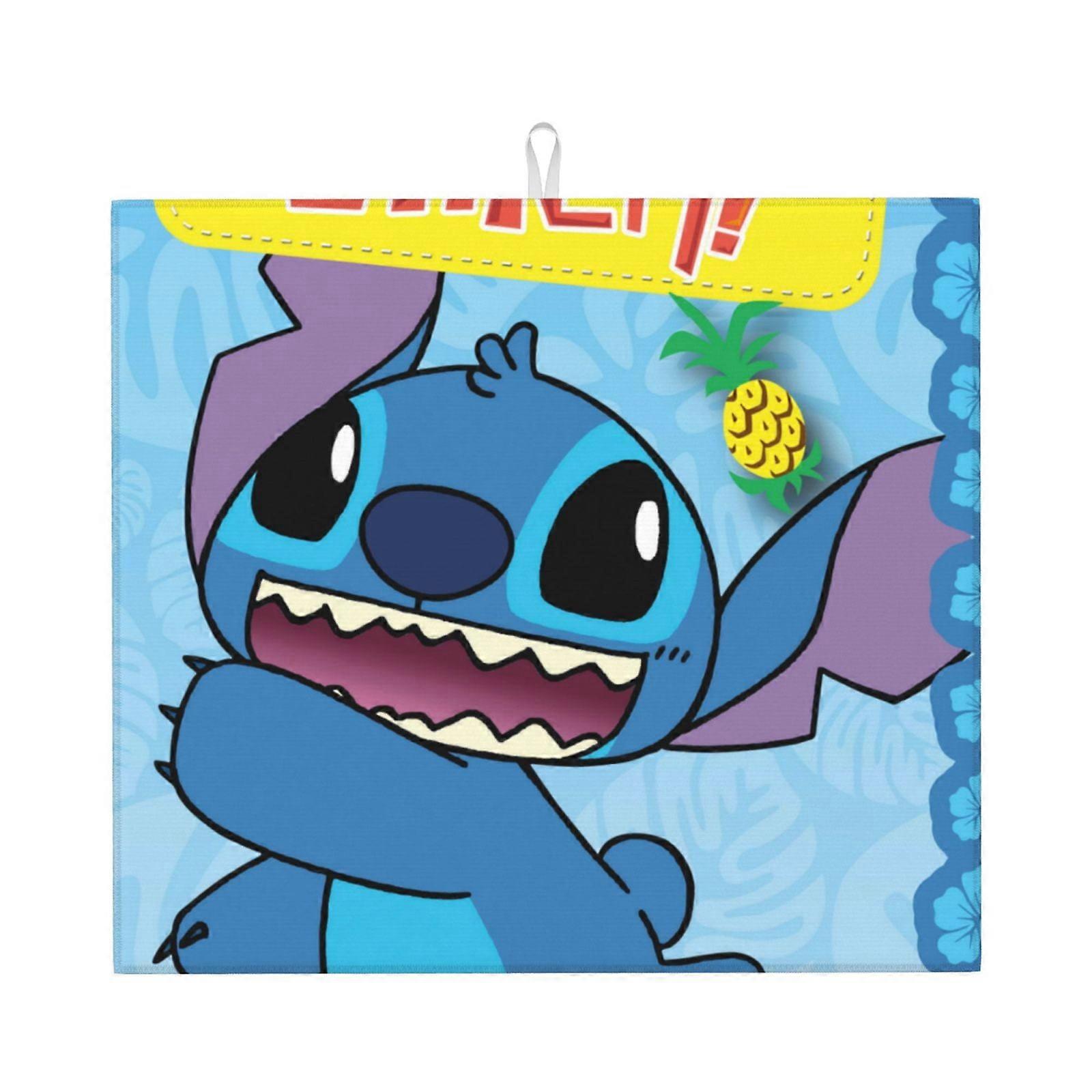 Stitch Dish Drying Mat For Kitchen Counter, Microfiber Dish Mat, Fast Absorbent Draining Pad