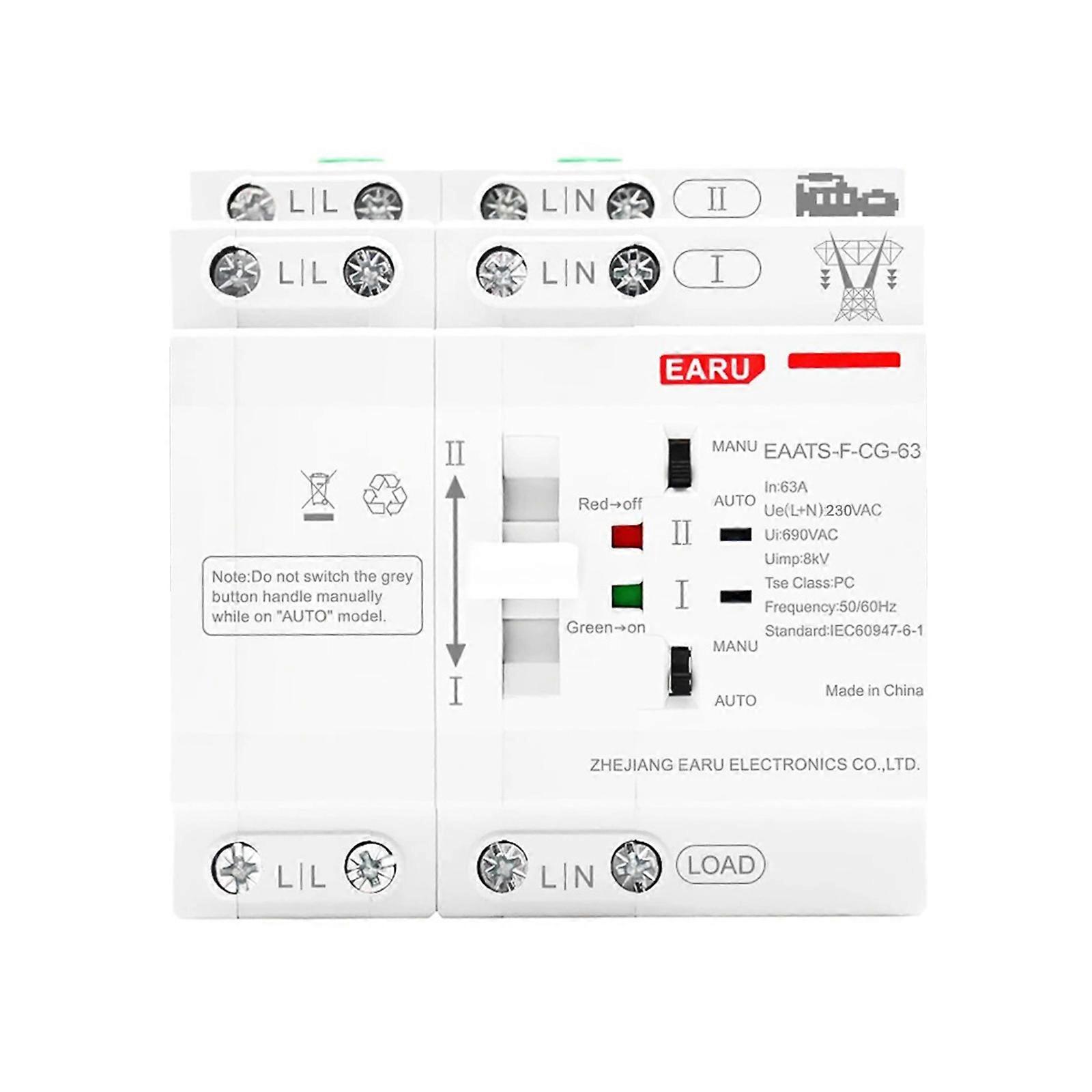 4P 110V/220V Double Power Automatic Transfer Switches Replacement Electrical Selector Switches Generator Transfer Switches Multicolor