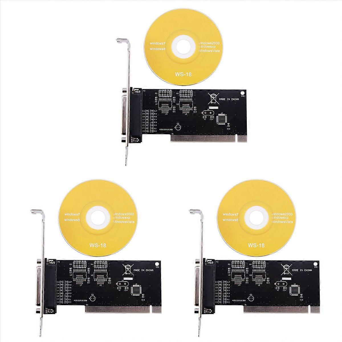 3X Pci Expansion Card Adapter 25Pin Parallel Pci to Parallel Db25 Printer Port Controller Card