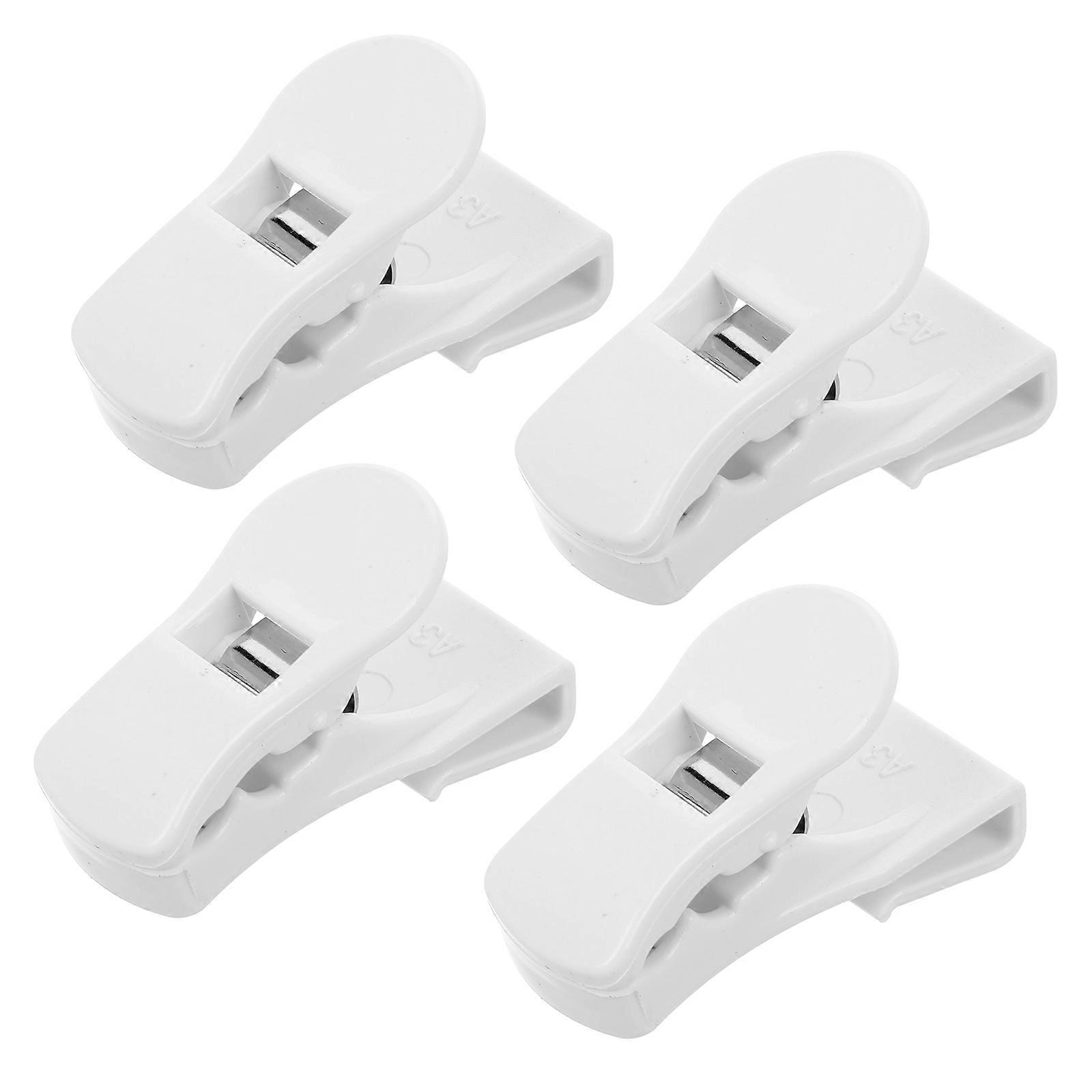 Refrigerator Partition Clamp Fridge Drawer Organizer Kitchen Gadget Usage 4Pcs Secure Fixation
