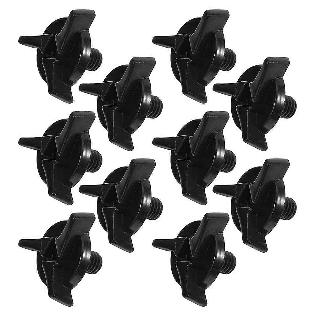 Black Plastic Motorcycle Screws for Visor Fixing 20Pcs Set