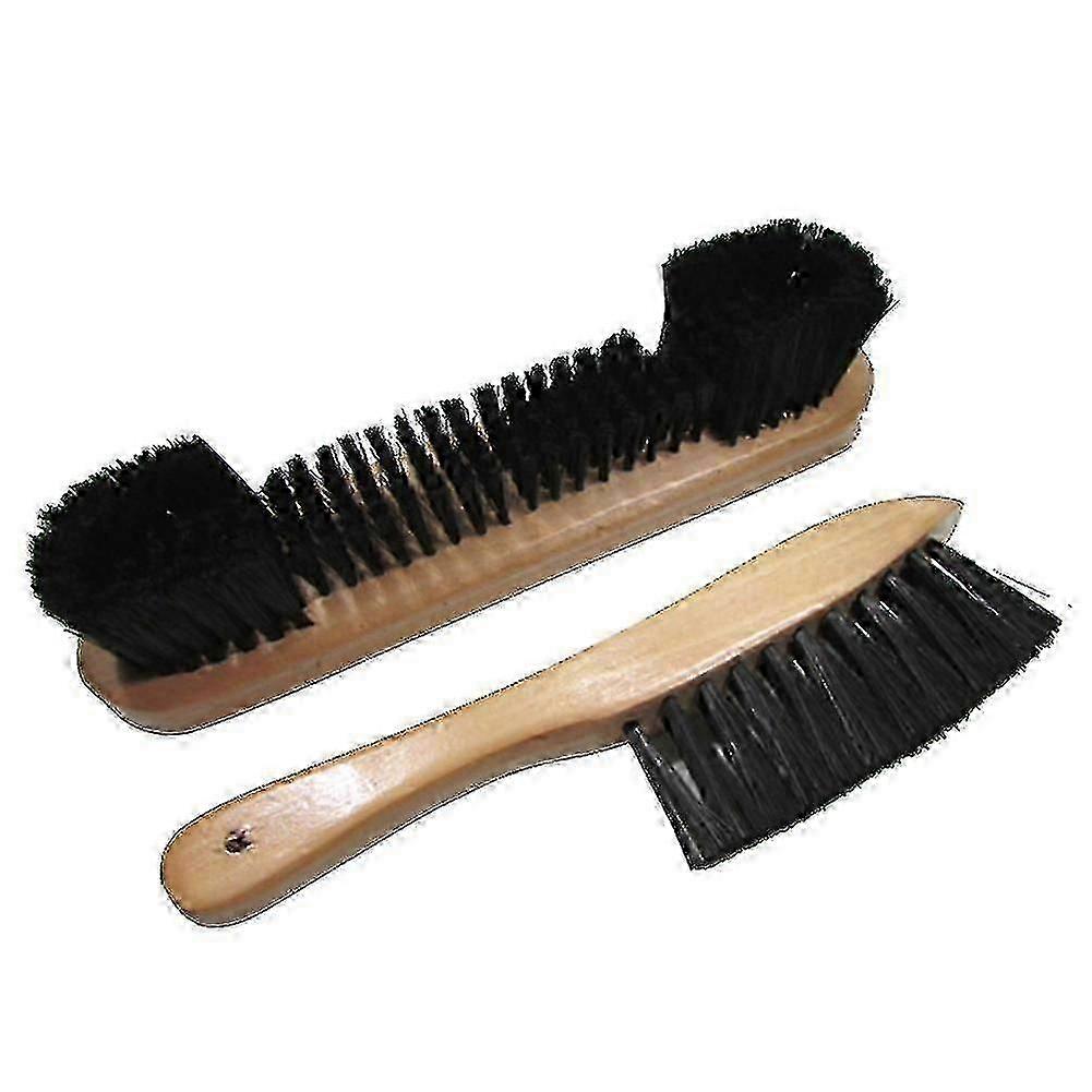 2pcs Set Pair Rail Felt Brush Cleaner Billiard Snooker Pool Table Wooden Durable Tool