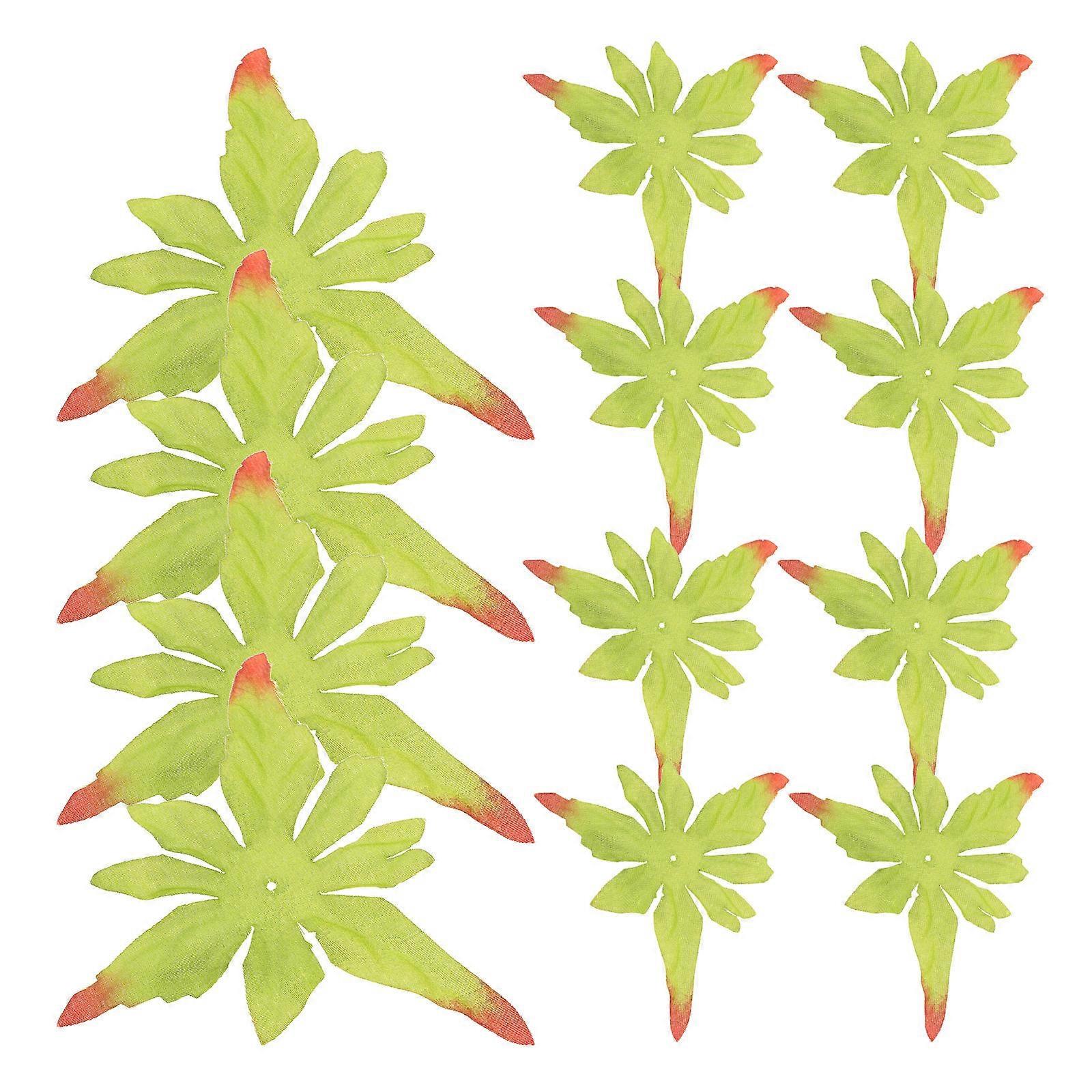 50Pcs Green Fabric Sepals Artificial Peony Flower Calyxes for DIY Projects